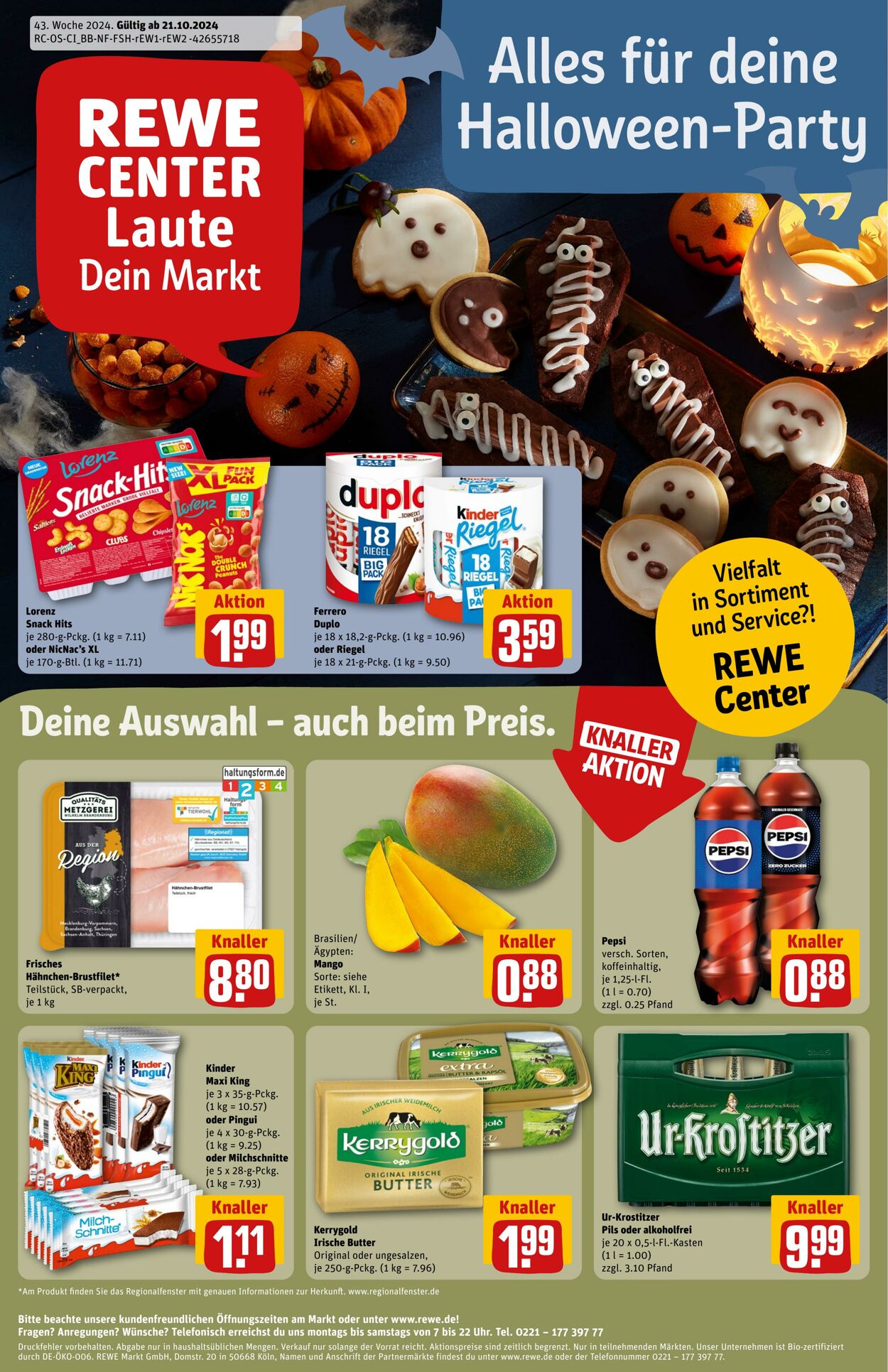 Prospekt Rewe - Dein Markt - Brandenburg 21 Okt, 2024 - 28 Okt, 2024