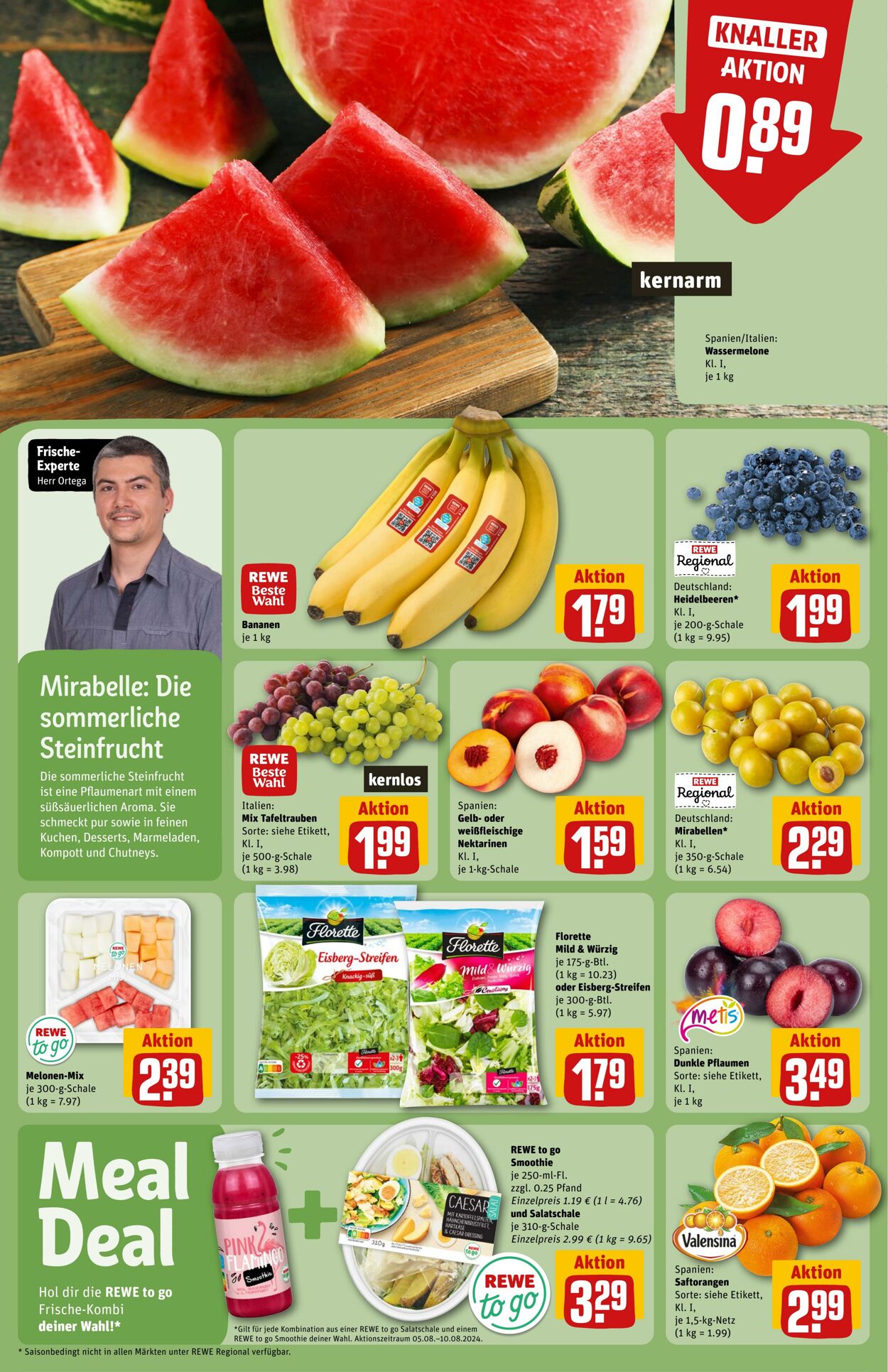 Prospekt Rewe 05.08.2024 - 10.08.2024