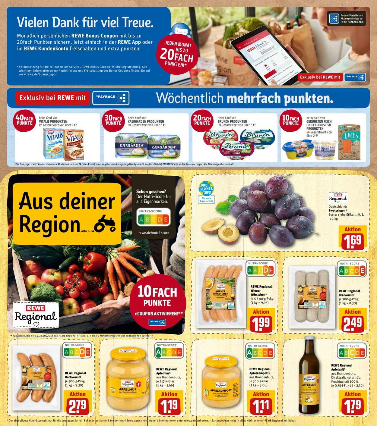 Prospekt Rewe 08.08.2022 - 13.08.2022