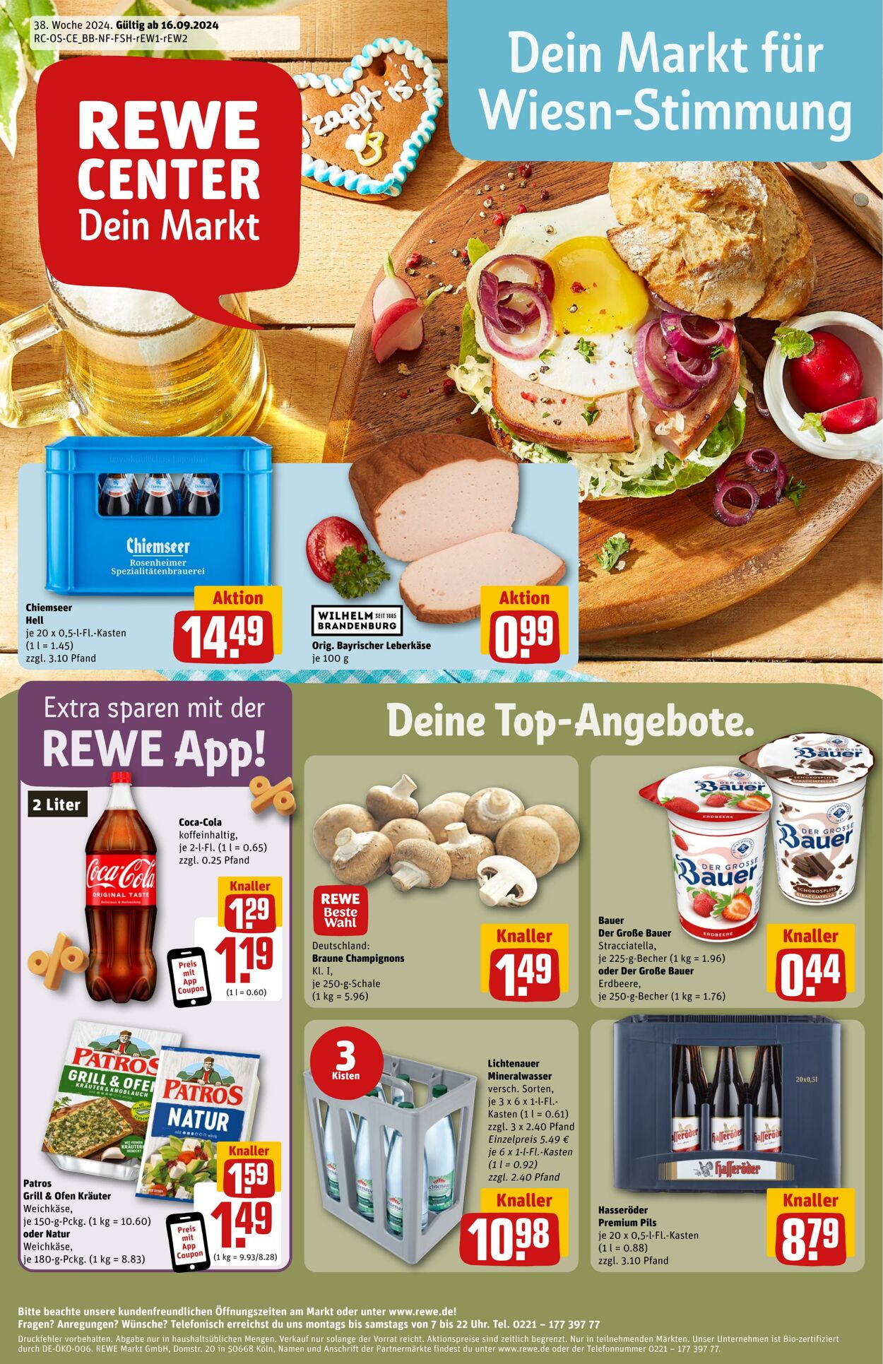 Prospekt Rewe 15.09.2024 - 21.09.2024