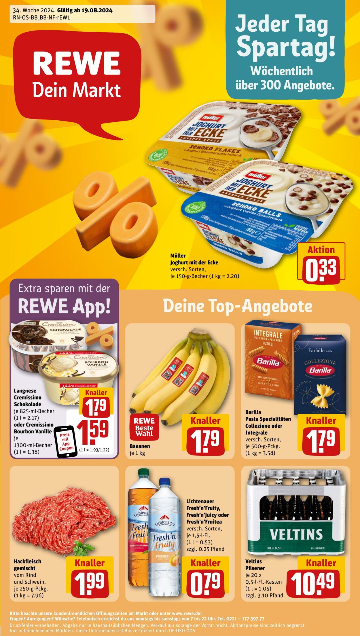 Prospekt Rewe 18.08.2024 - 24.08.2024