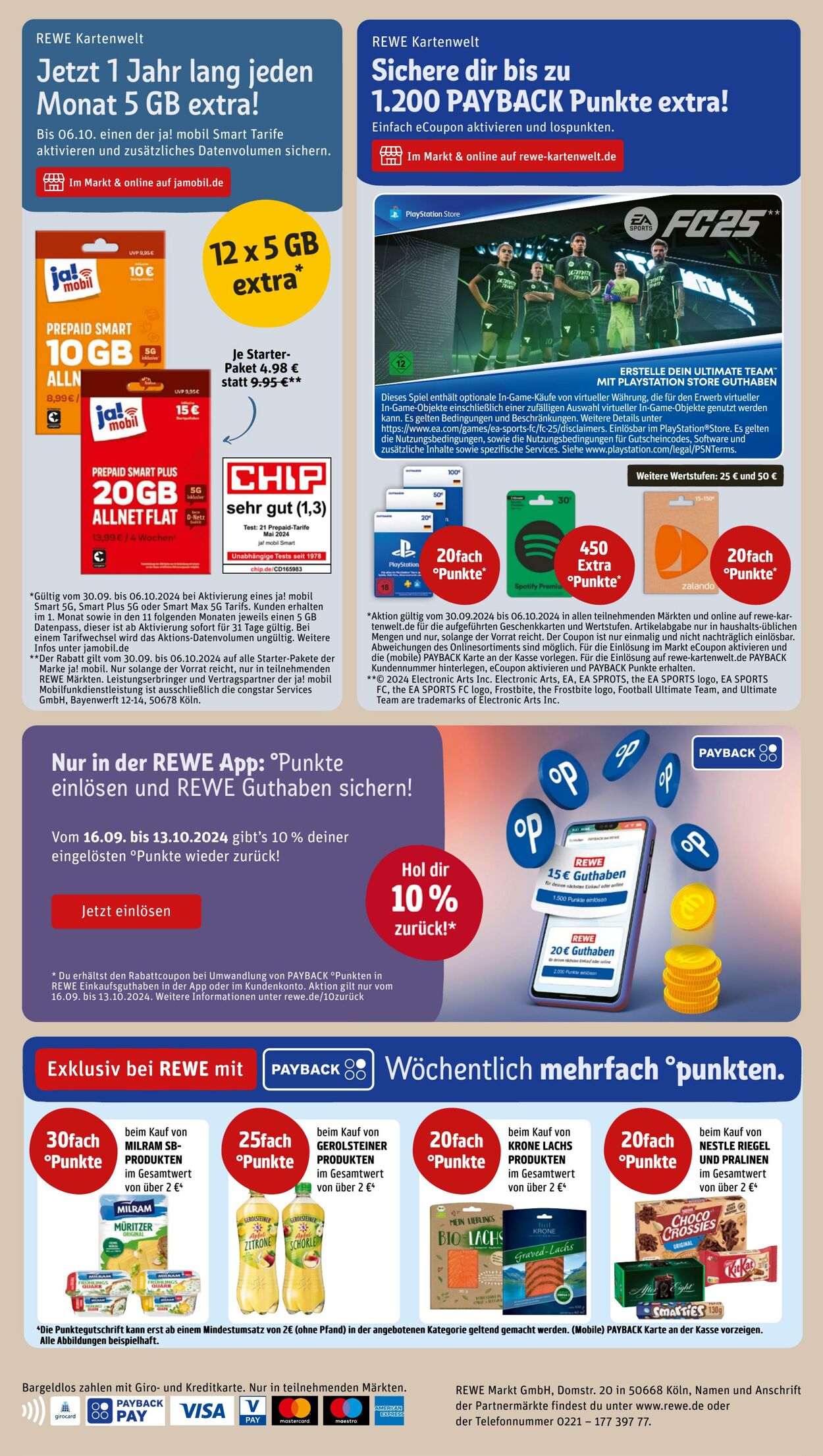 Prospekt Rewe 29.09.2024 - 05.10.2024