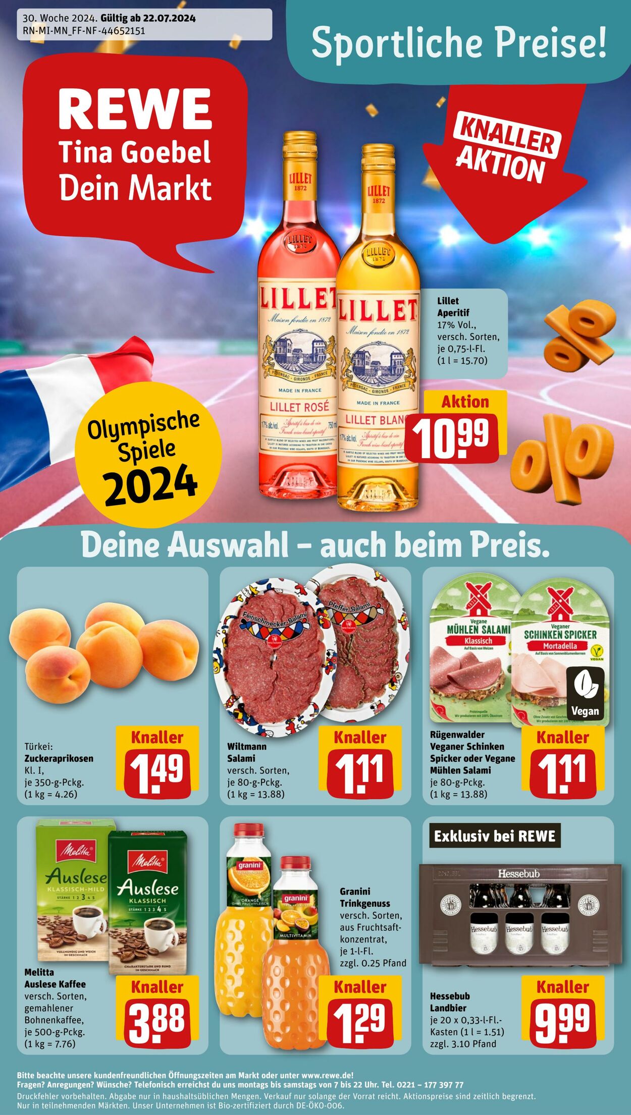 Prospekt Rewe 22.07.2024 - 31.07.2024