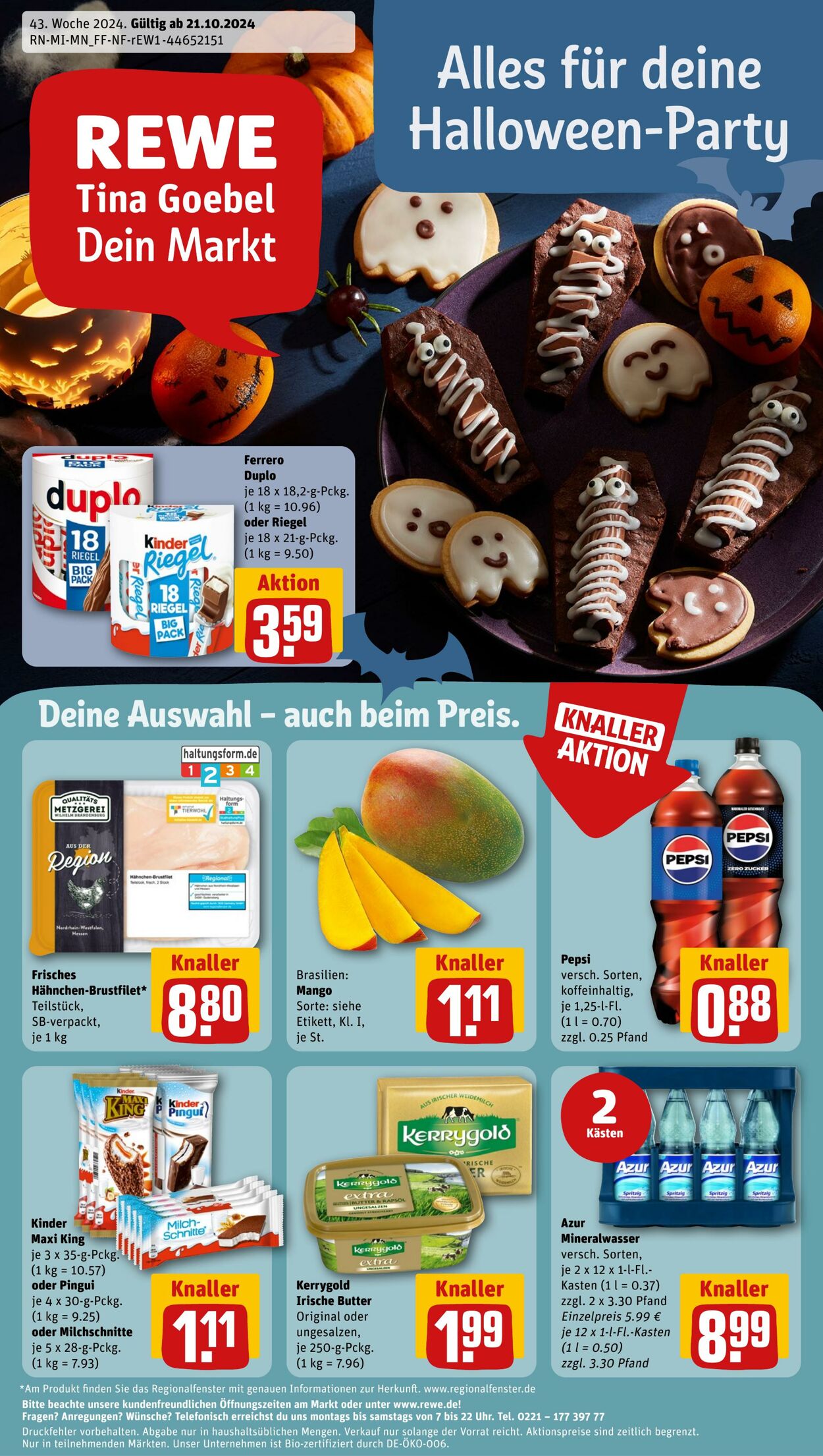 Prospekt Rewe - Dein Markt - Hessen 21 Okt, 2024 - 26 Okt, 2024