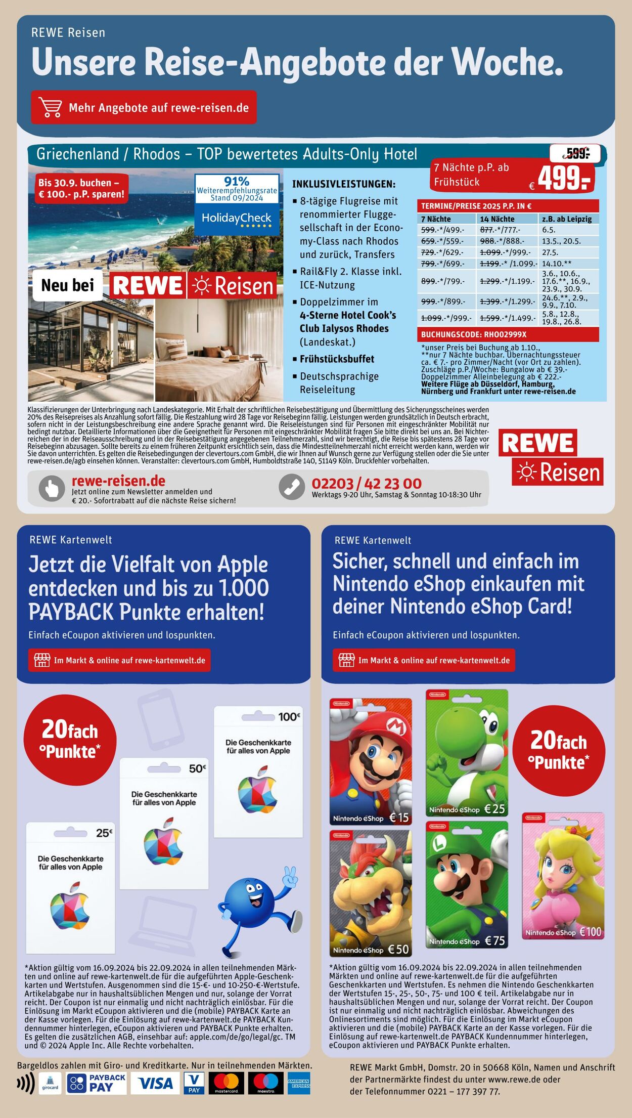 Prospekt Rewe 15.09.2024 - 21.09.2024