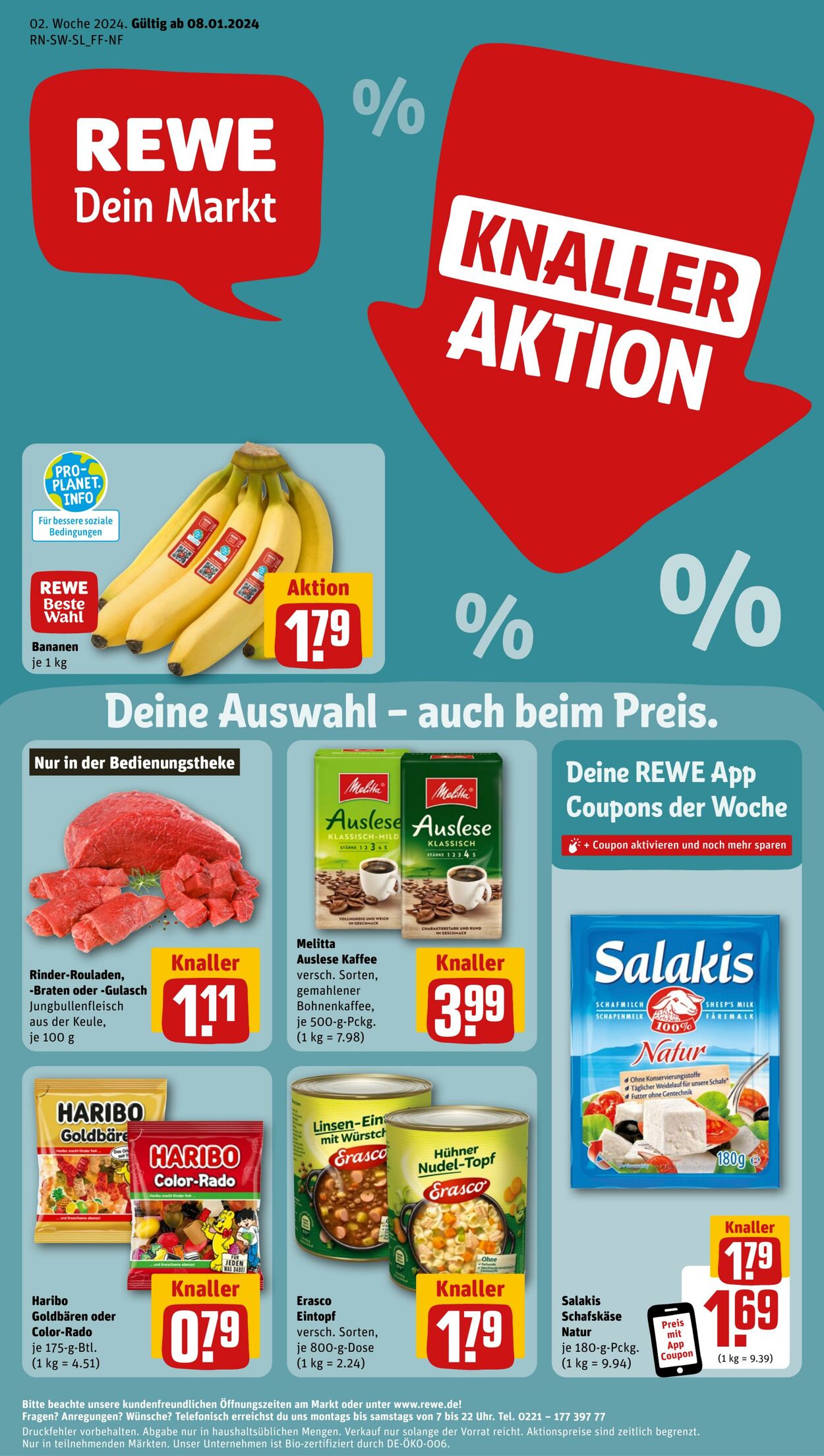 Prospekt Rewe 08.01.2024 - 13.01.2024