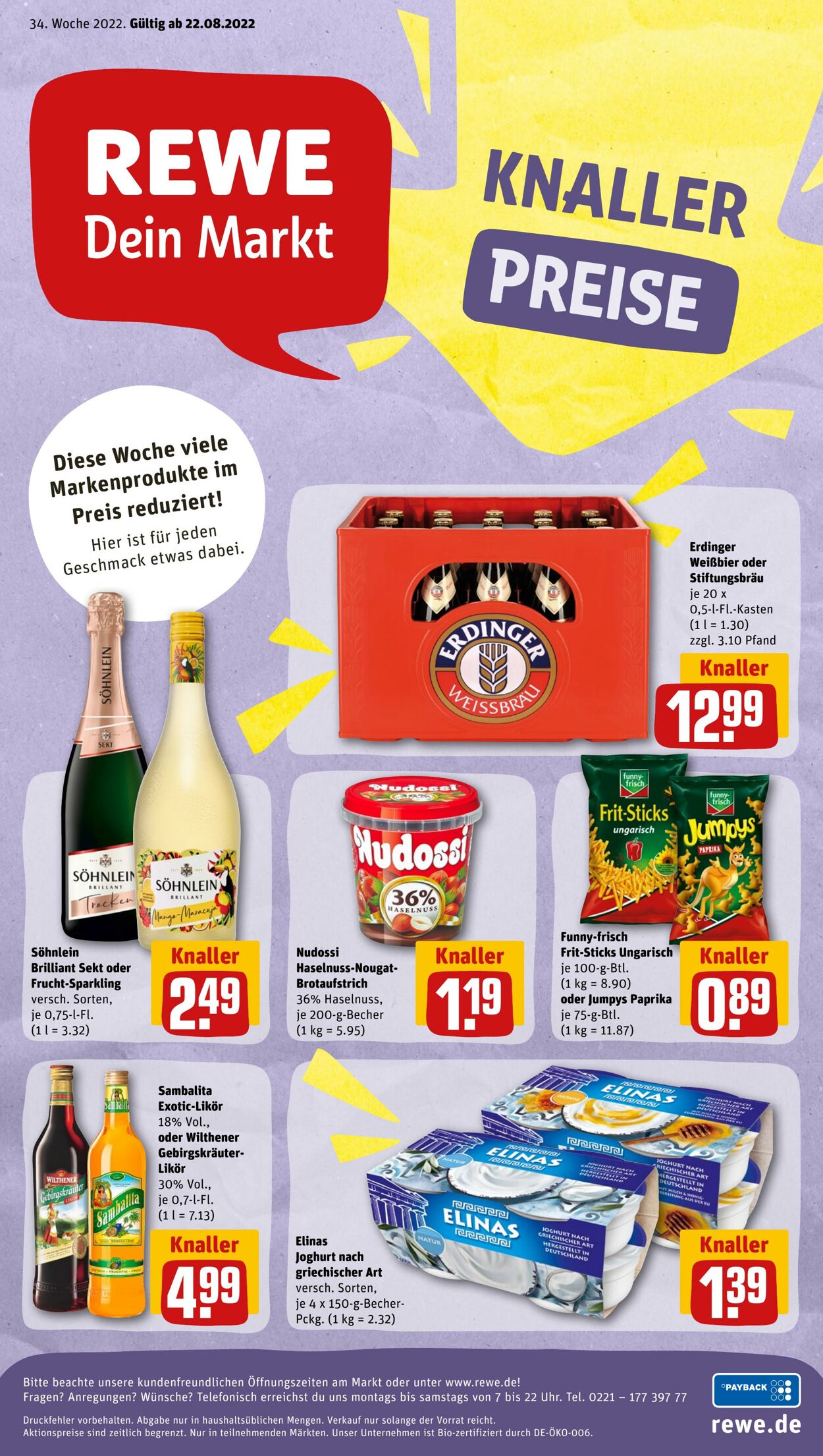 Prospekt Rewe 22.08.2022 - 27.08.2022