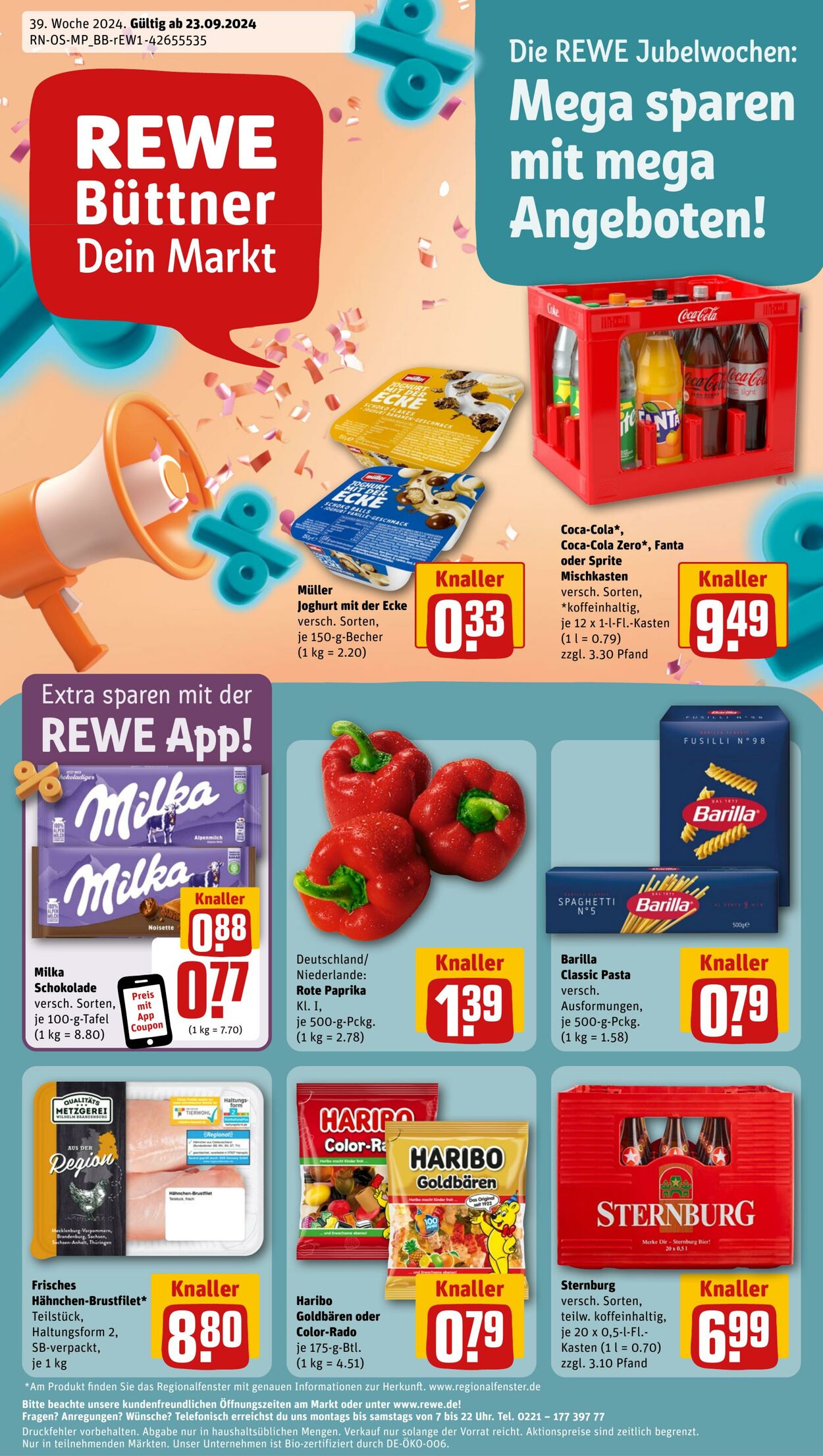 Prospekt Rewe 23.09.2024 - 28.09.2024