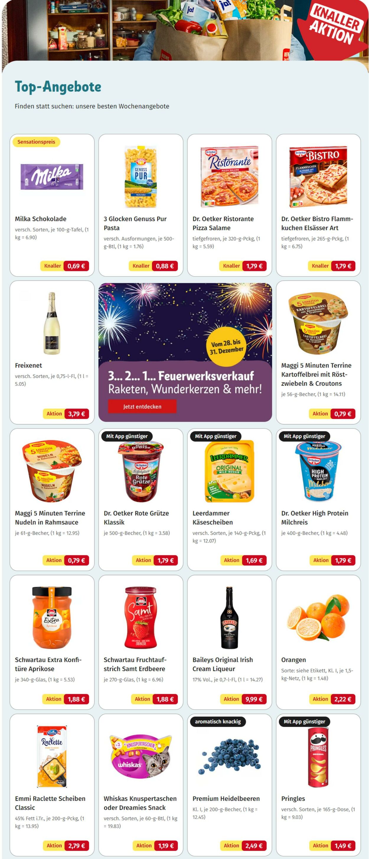 Prospekt Rewe 23.12.2024 - 02.01.2025