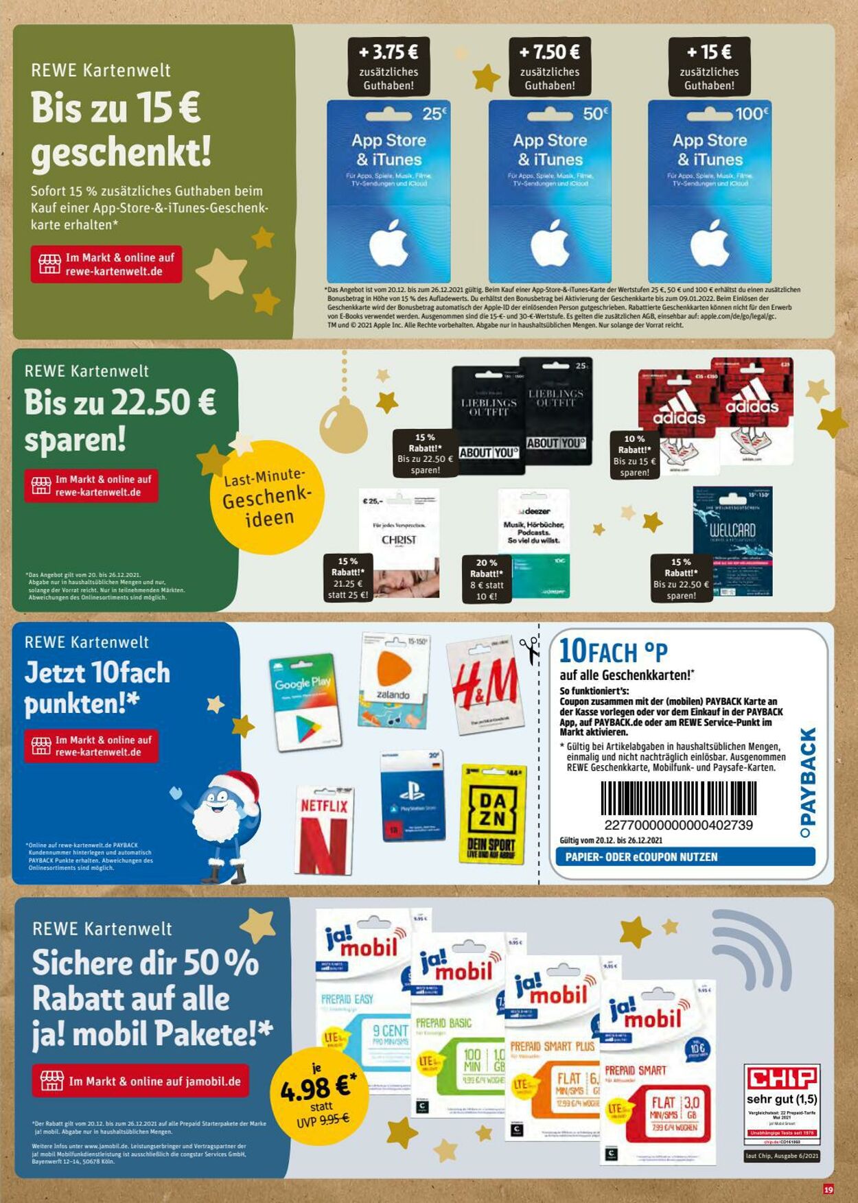 Prospekt Rewe 19.12.2021 - 26.12.2021