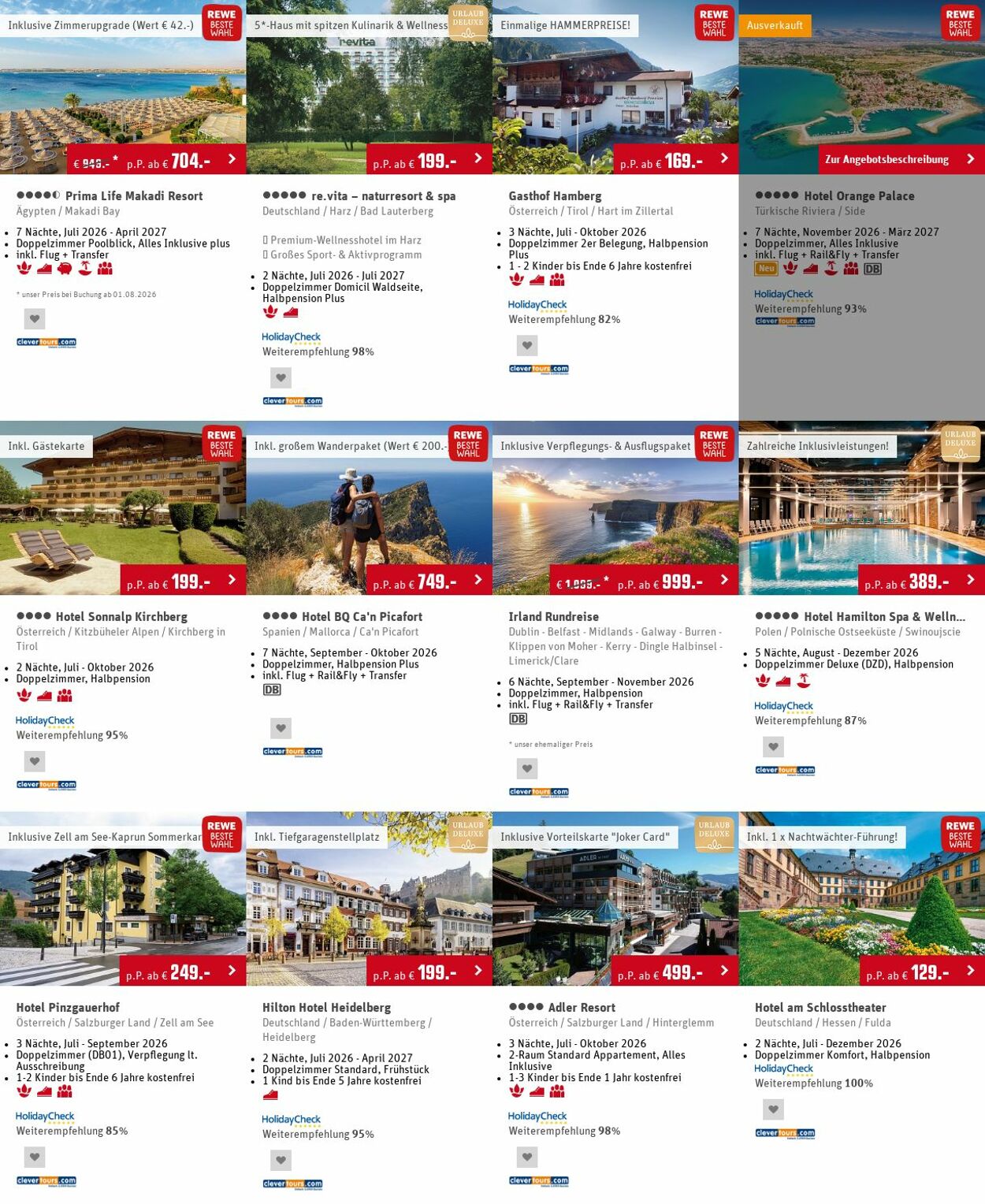 Prospekt Rewe - REWE Reise-Angebote der Woche | REWE Reisen 6 Jul, 2026 - 15 Jul, 2026