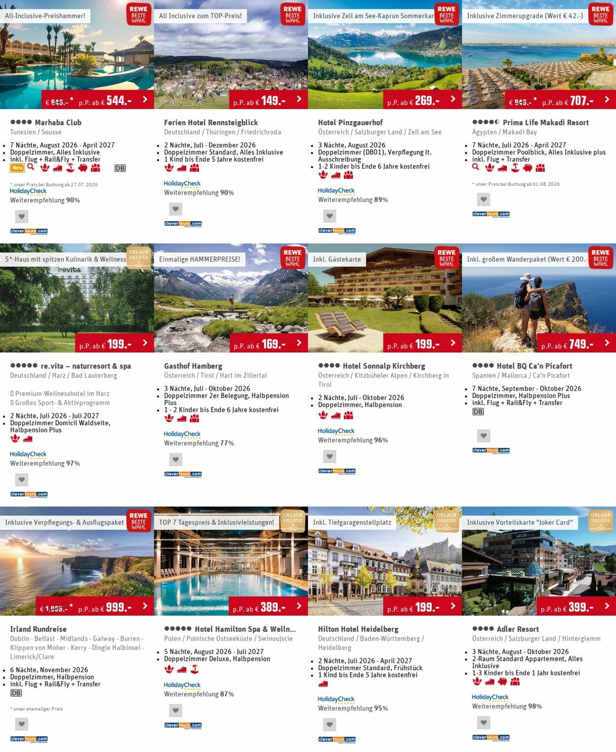 Prospekt Rewe - REWE Reise-Angebote der Woche | REWE Reisen 20 Jul, 2026 - 29 Jul, 2026