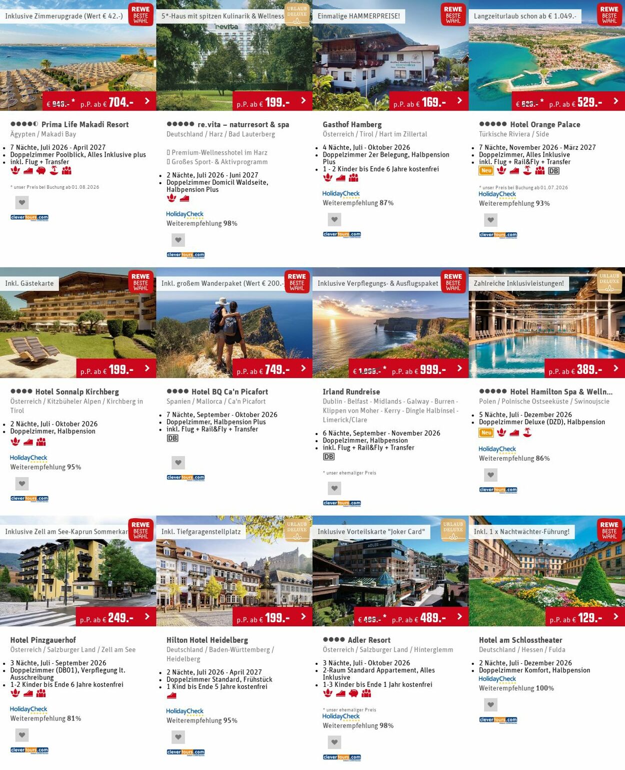 Prospekt Rewe - REWE Reise-Angebote der Woche | REWE Reisen 29 Jun, 2026 - 8 Jul, 2026