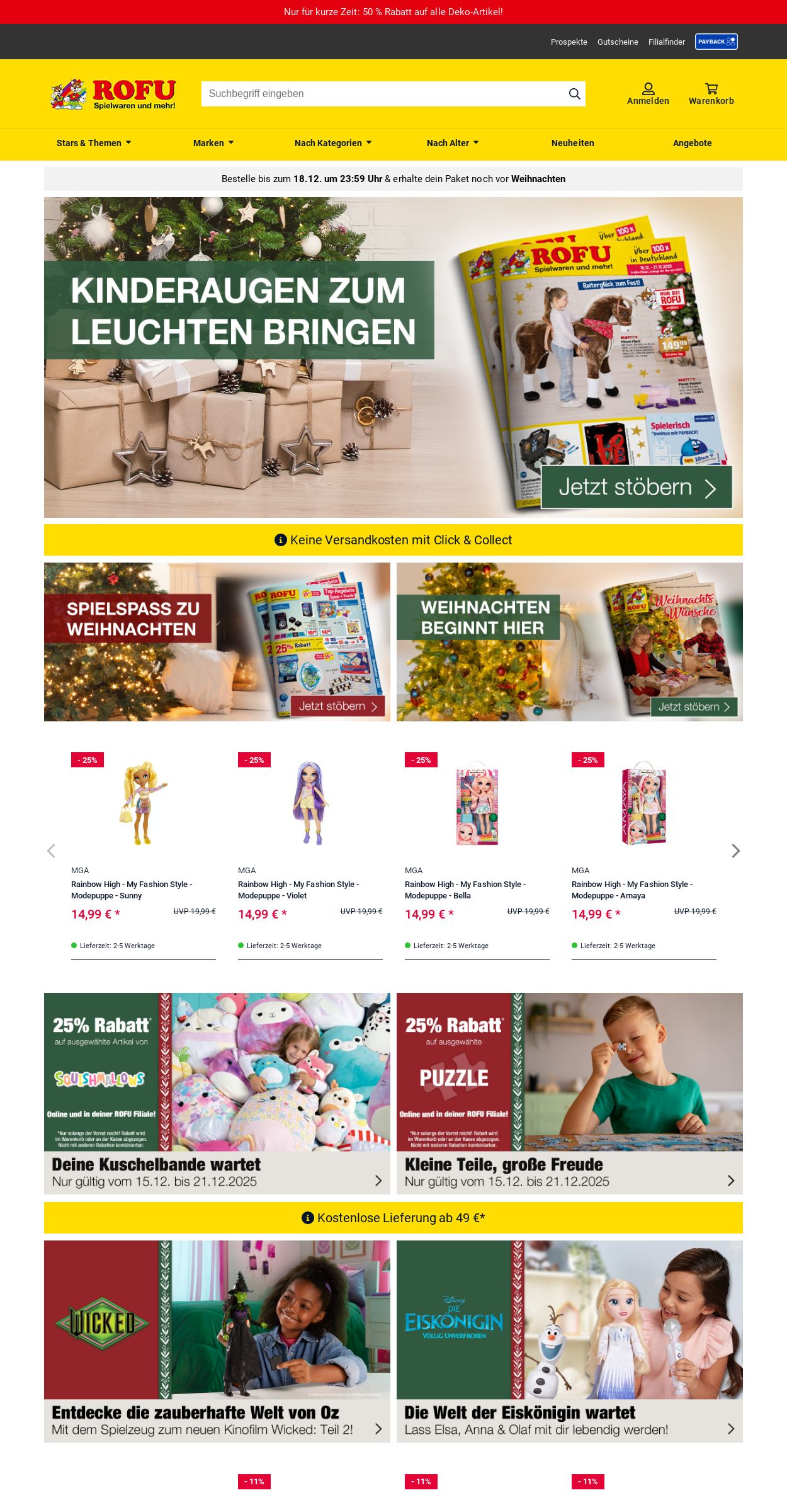 Prospekt Rofu Kinderland 15.12.2025 - 24.12.2025