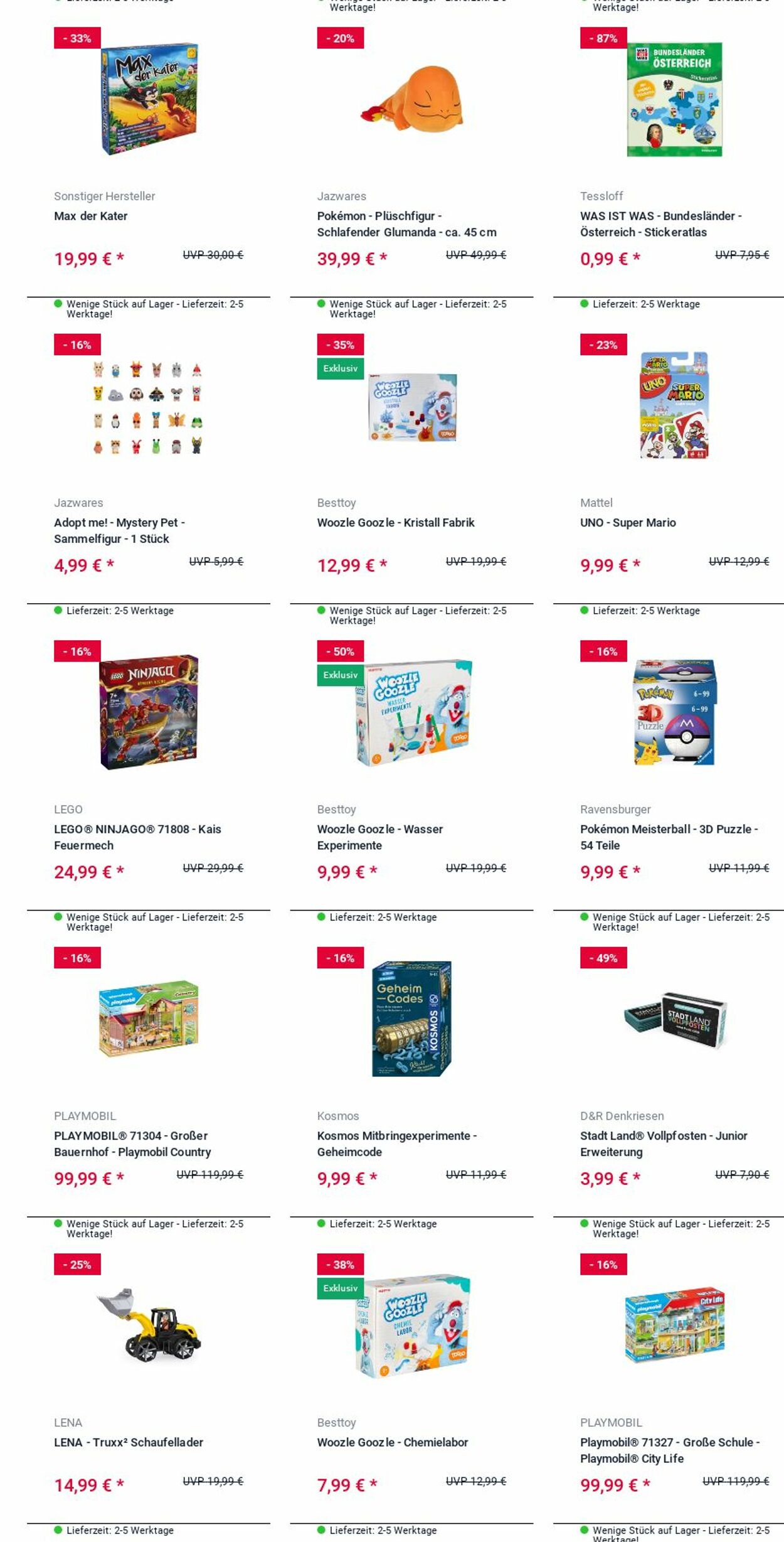 Prospekt Rofu Kinderland 30.12.2024 - 08.01.2025