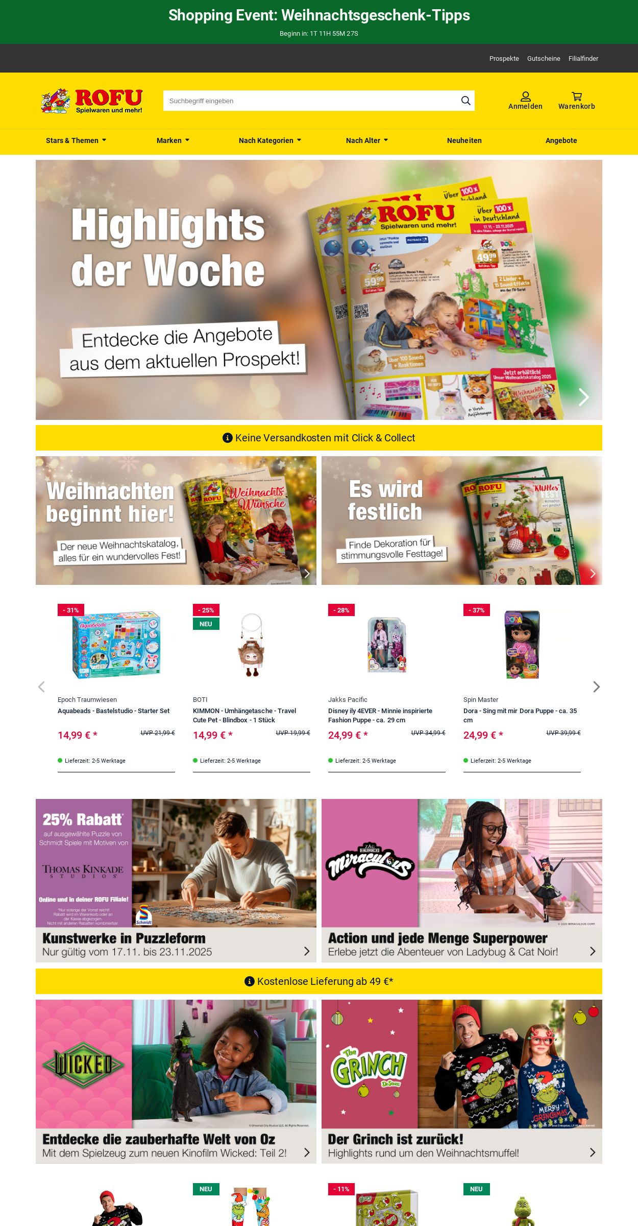 Prospekt Rofu Kinderland 17.11.2025 - 26.11.2025