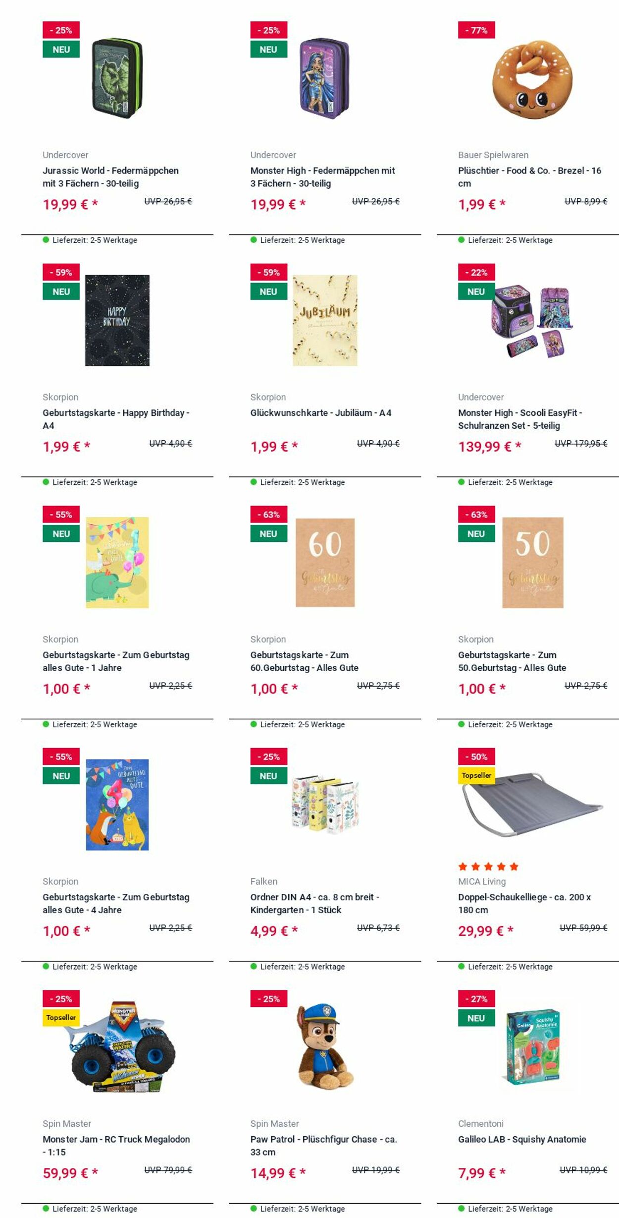 Prospekt Rofu Kinderland 30.06.2025 - 09.07.2025