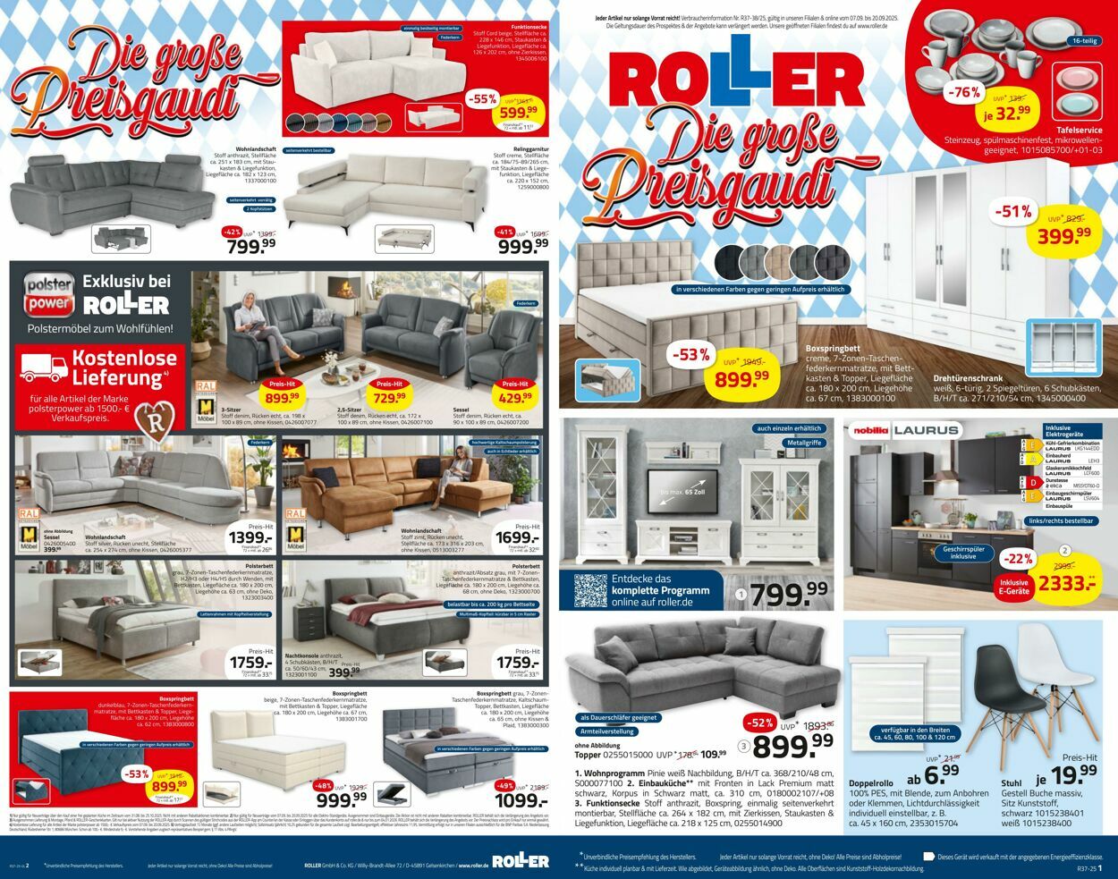 Prospekt Roller 07.09.2025 - 20.09.2025
