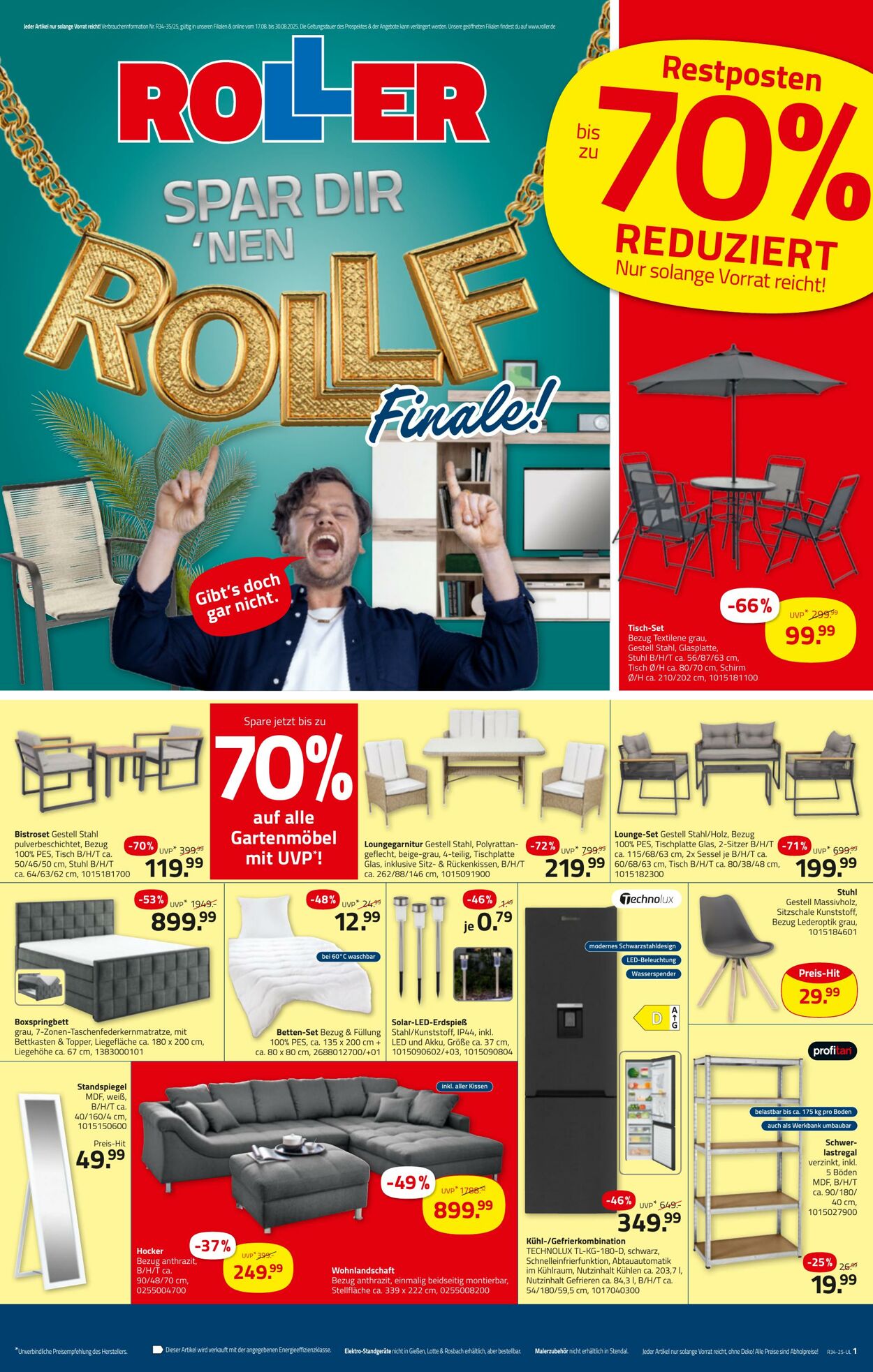 Prospekt Roller 17.08.2025 - 30.08.2025