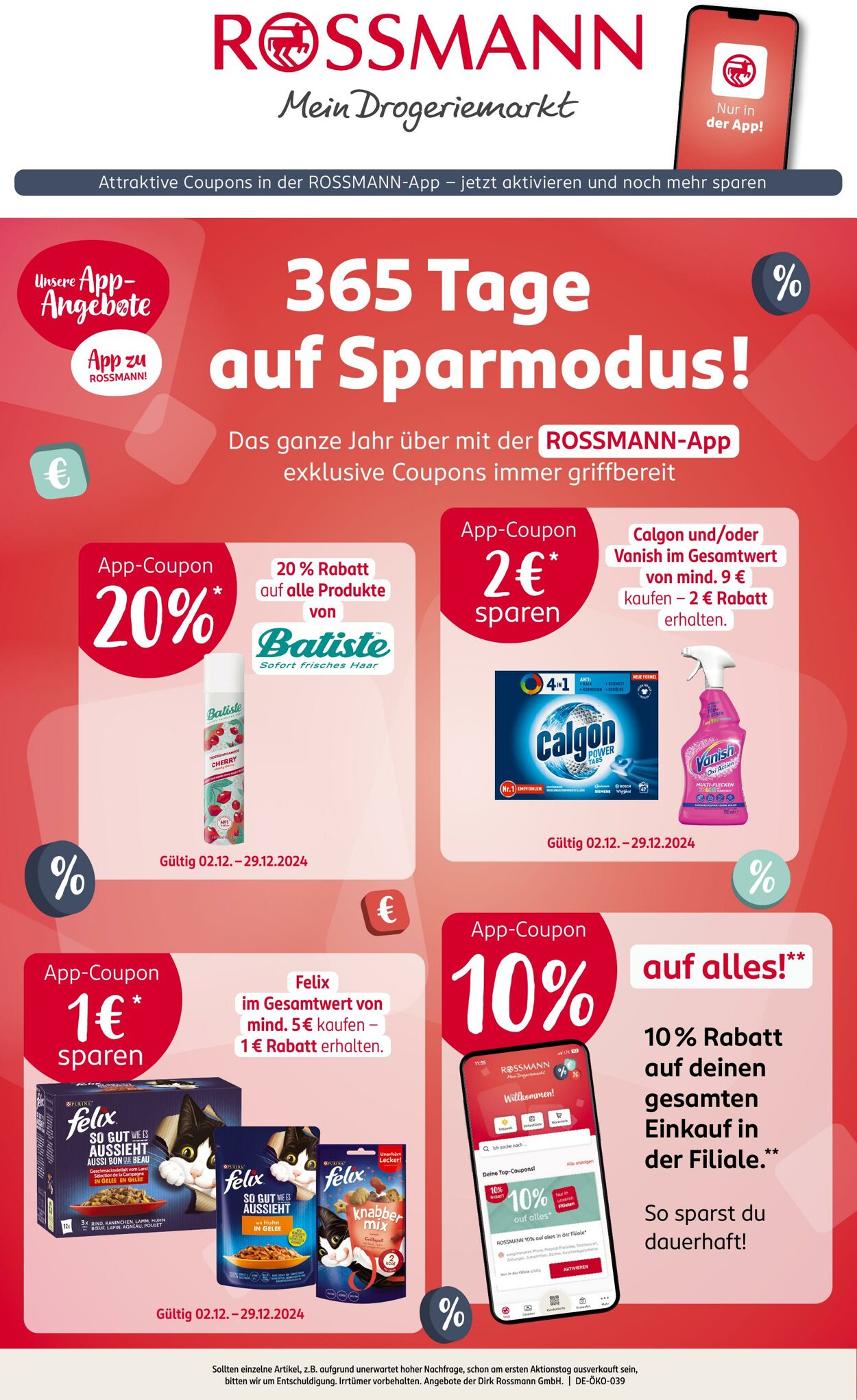 Prospekt Rossmann - Jetzt den ROSSMANN App-Angebote Blätterkatalog entdecken | rossmann.de 2 Dez, 2024 - 29 Dez, 2024