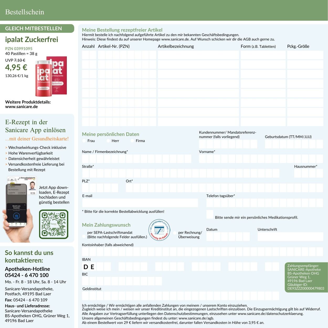 Prospekt Sanicare 13.01.2025 - 13.02.2025