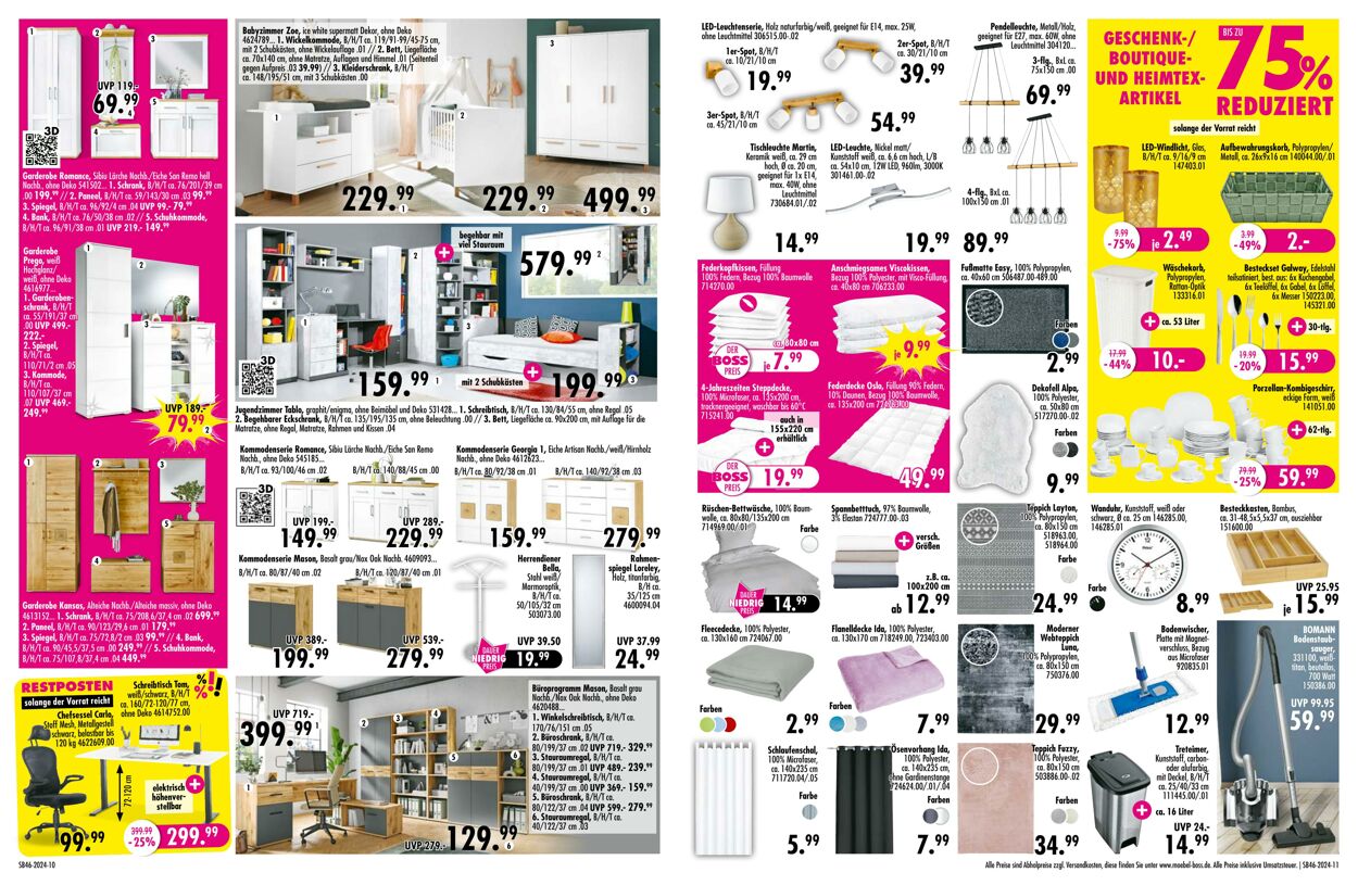 Prospekt SB Möbel Boss 11.11.2024 - 24.11.2024