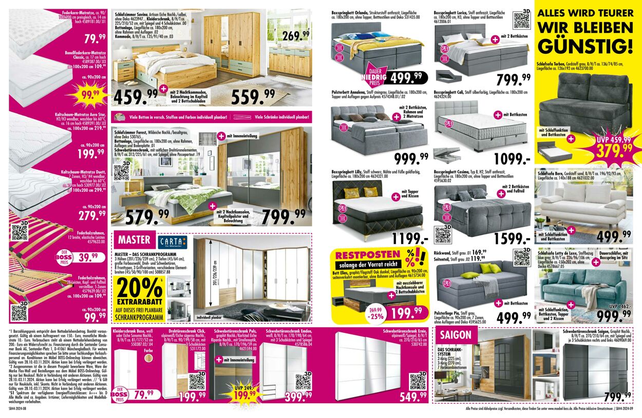 Prospekt SB Möbel Boss 28.10.2024 - 03.11.2024