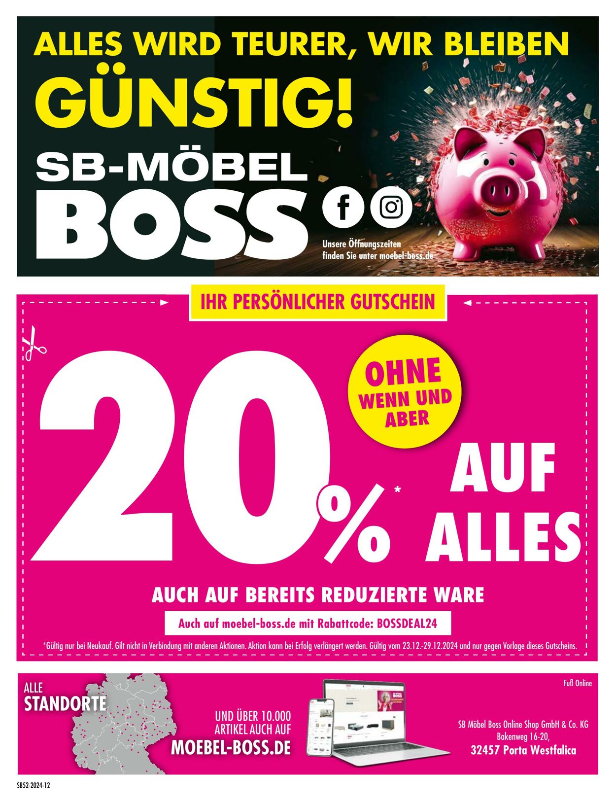 Prospekt SB Möbel Boss 23.12.2024 - 30.12.2024