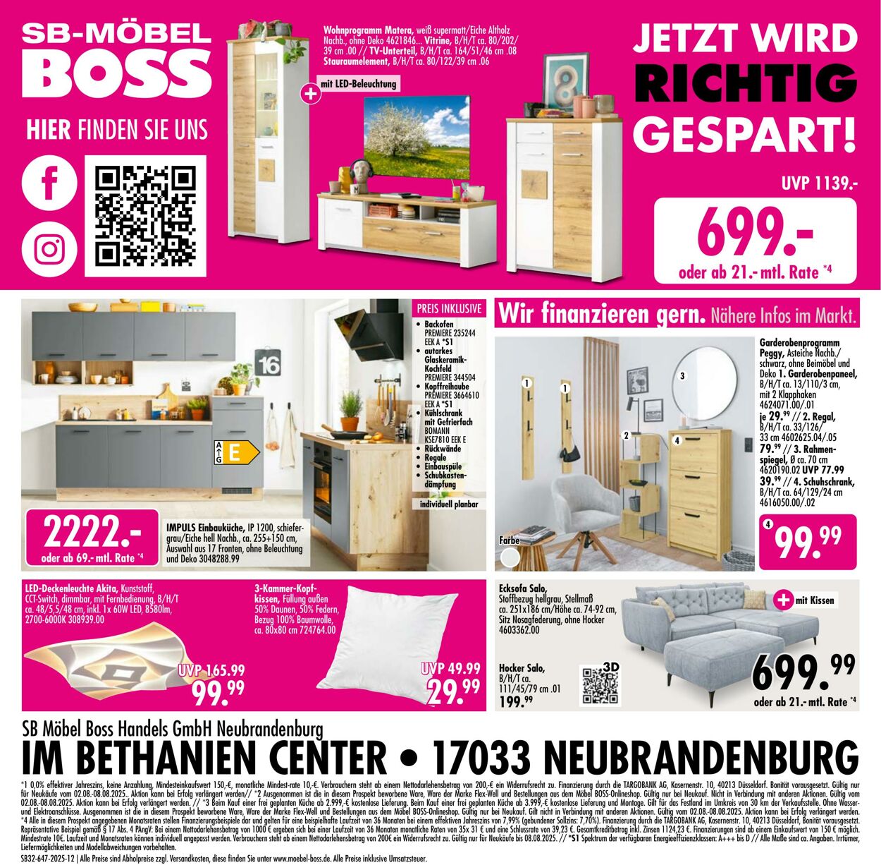 Prospekt SB Möbel Boss 05.08.2025 - 19.08.2025