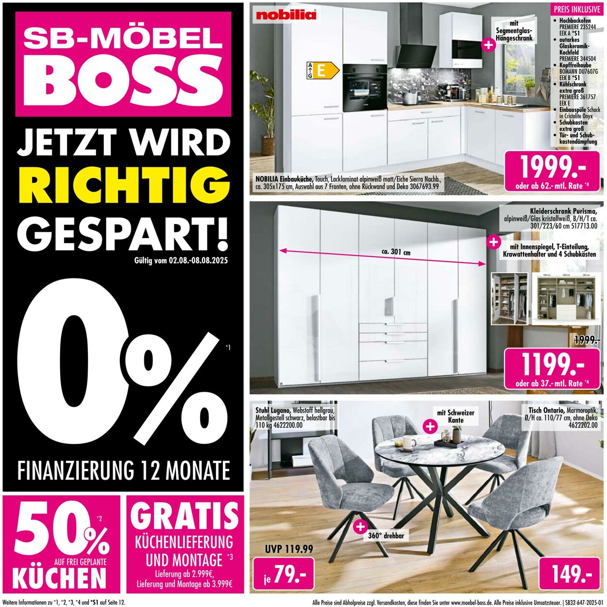 Prospekt SB Möbel Boss 05.08.2025 - 19.08.2025