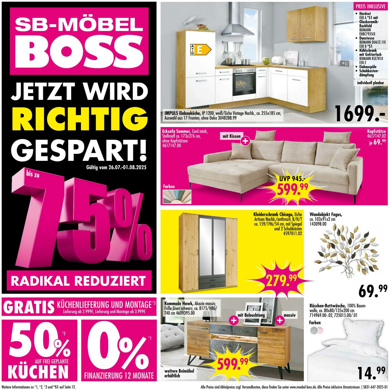 Prospekt SB Möbel Boss 28.07.2025 - 04.08.2025