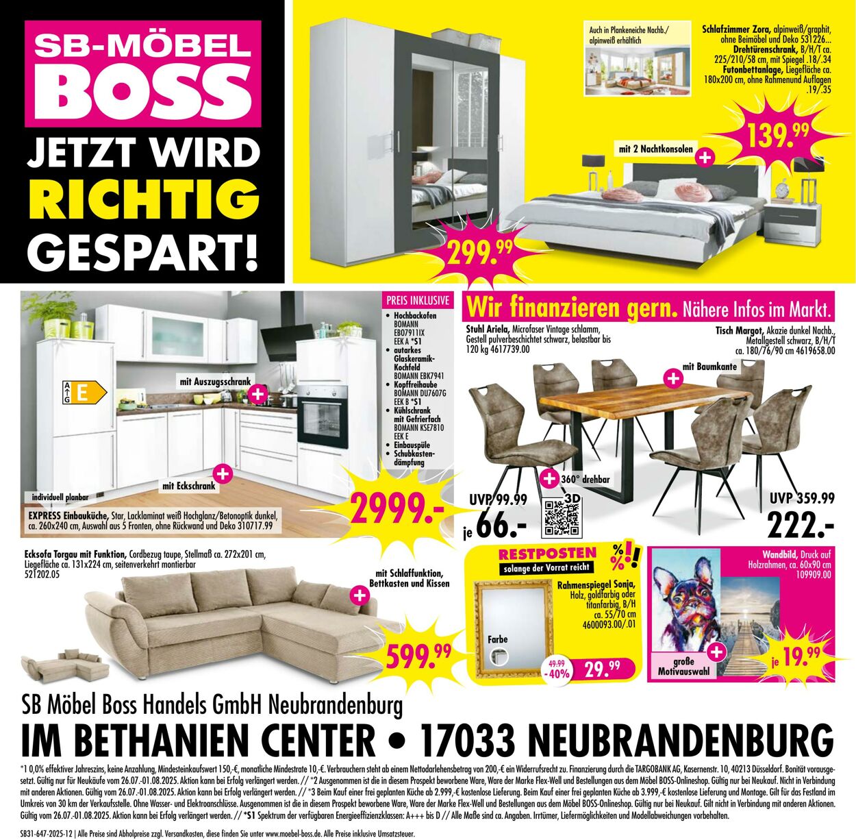 Prospekt SB Möbel Boss 28.07.2025 - 04.08.2025