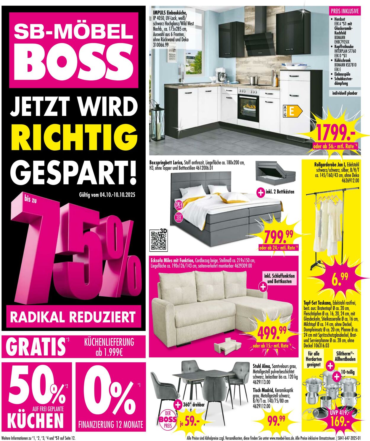 Prospekt SB Möbel Boss 06.10.2025 - 20.10.2025