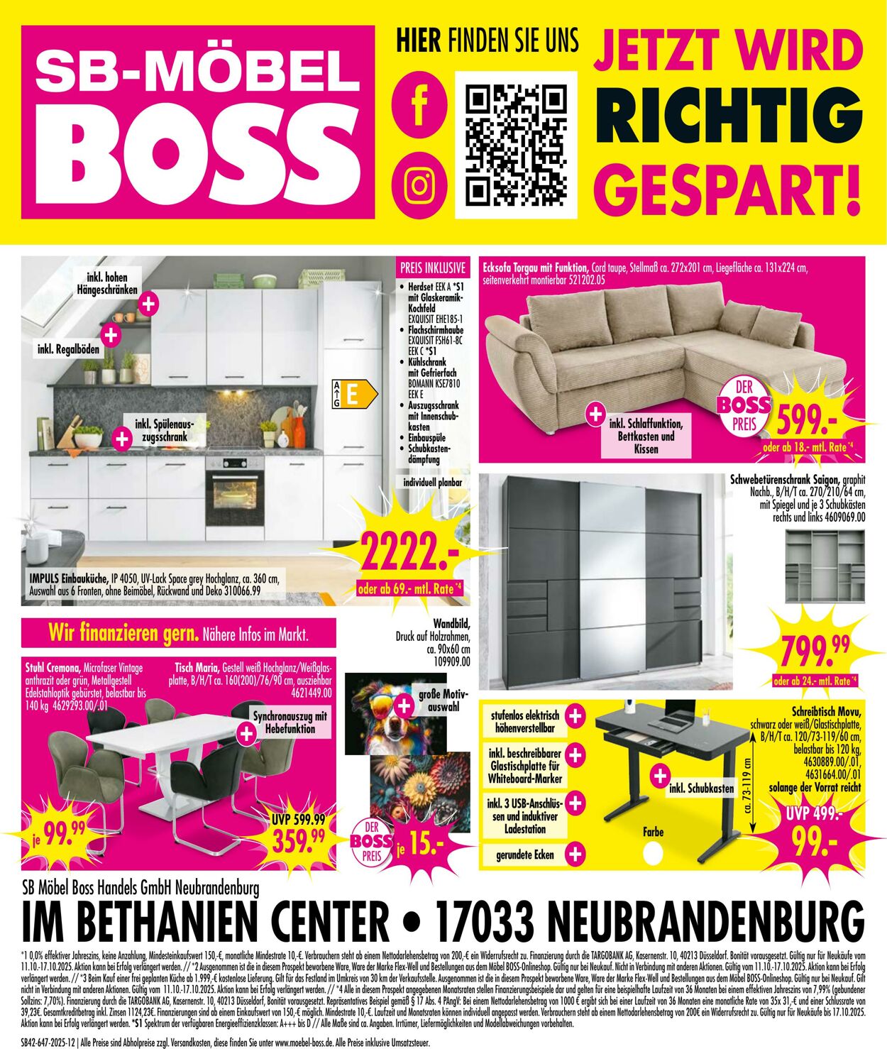 Prospekt SB Möbel Boss 13.10.2025 - 27.10.2025
