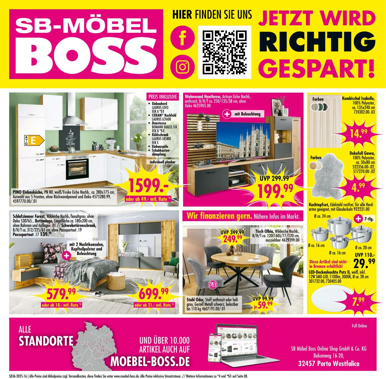 Prospekt SB Möbel Boss 01.09.2025 - 15.09.2025