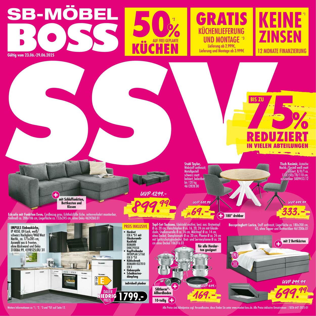 Prospekt SB Möbel Boss 23.06.2025 - 30.06.2025