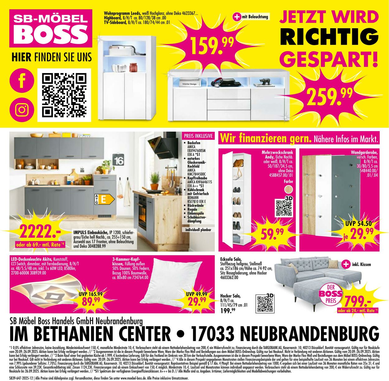 Prospekt SB Möbel Boss 22.09.2025 - 06.10.2025