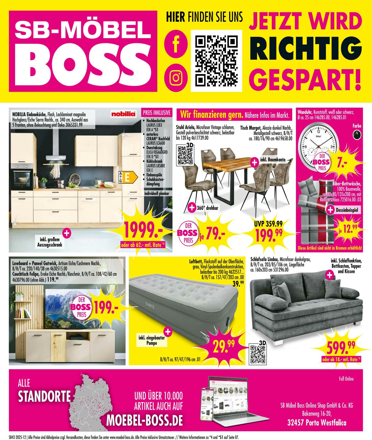Prospekt SB Möbel Boss 13.10.2025 - 27.10.2025