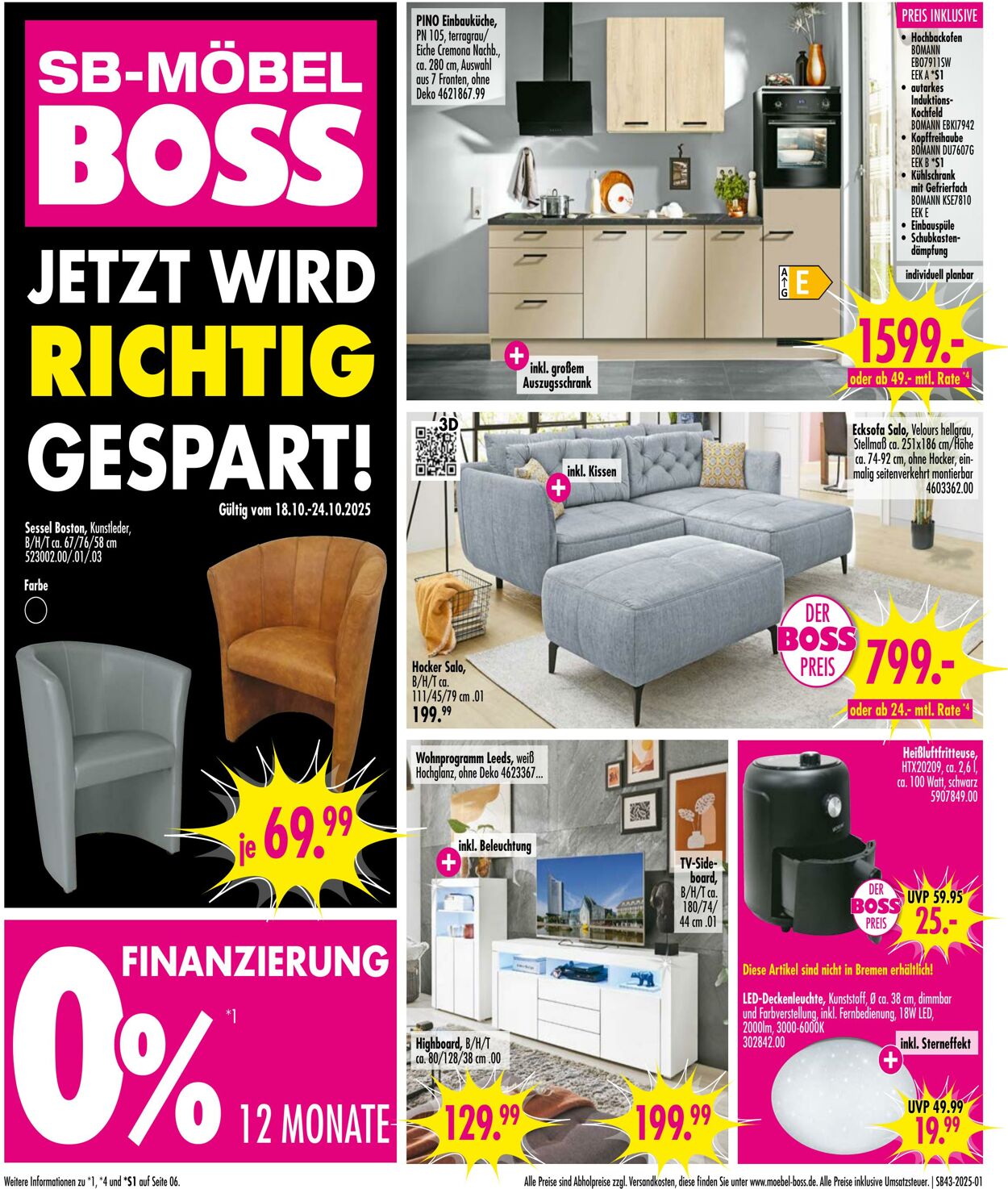 Prospekt SB Möbel Boss 20.10.2025 - 03.11.2025