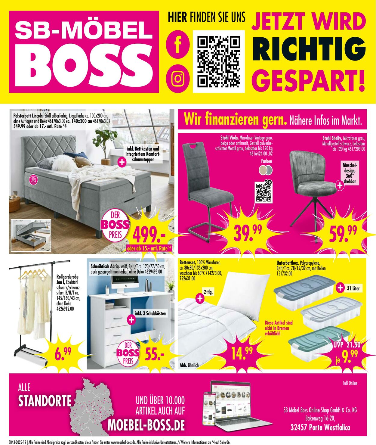 Prospekt SB Möbel Boss 20.10.2025 - 03.11.2025