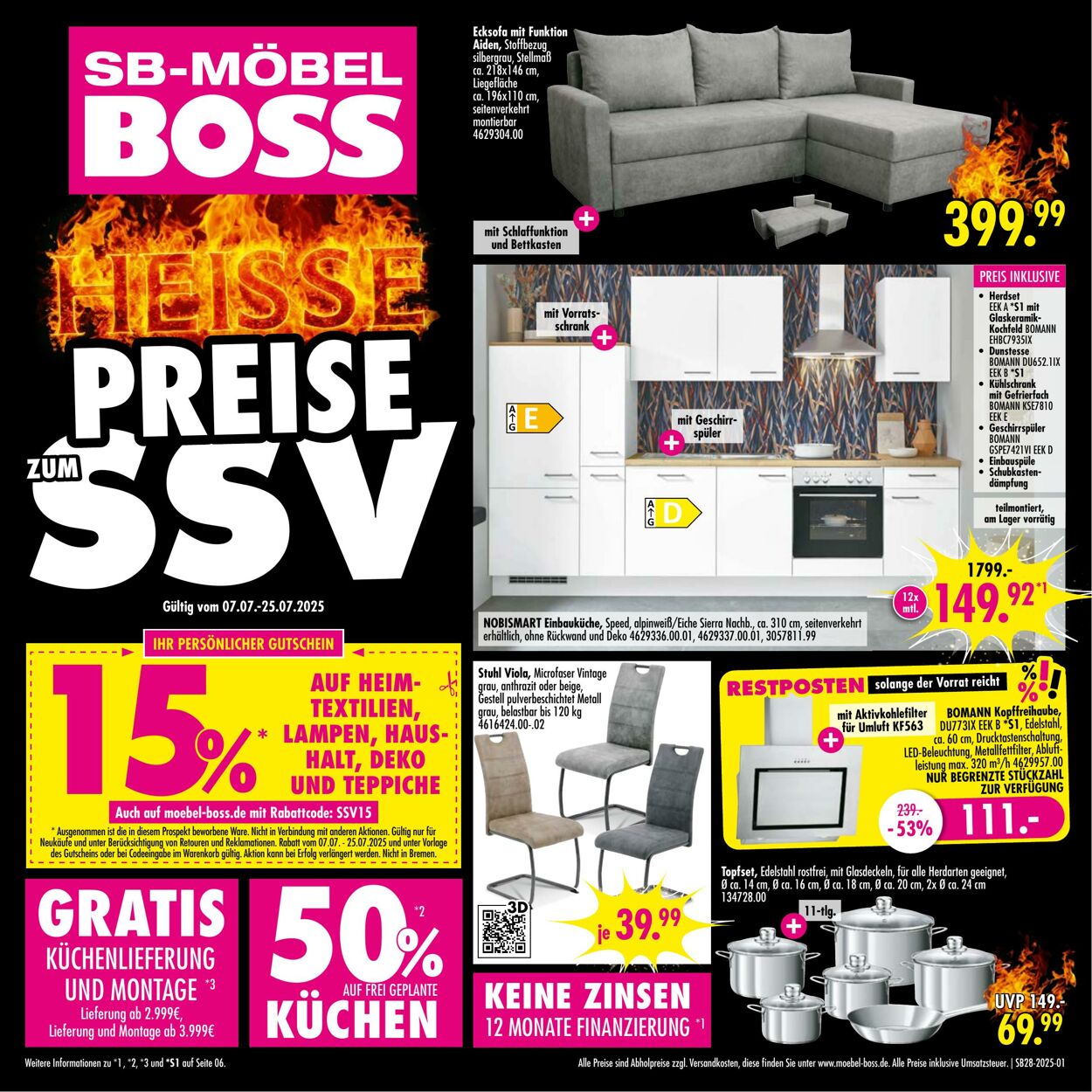 Prospekt SB Möbel Boss 07.07.2025 - 21.07.2025