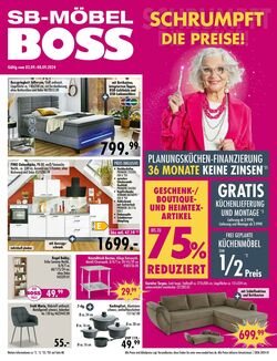 Prospekt SB Möbel Boss 22.08.2022 - 27.08.2022