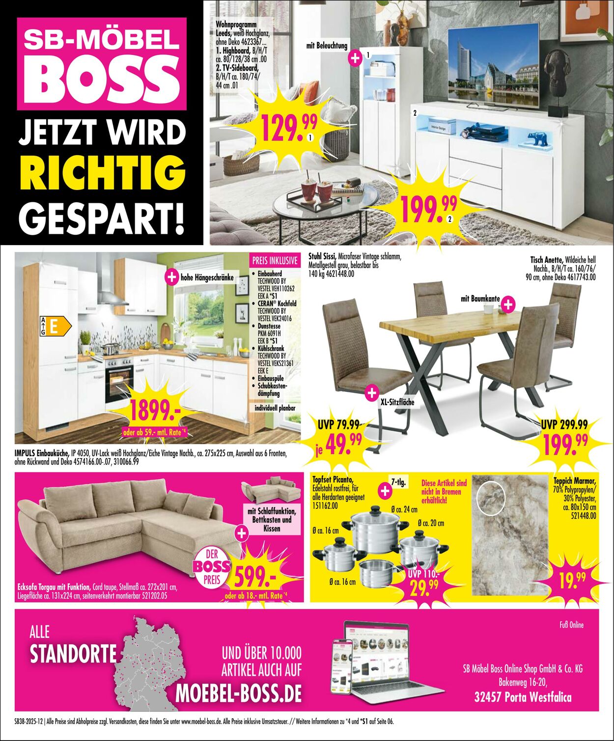 Prospekt SB Möbel Boss 15.09.2025 - 29.09.2025