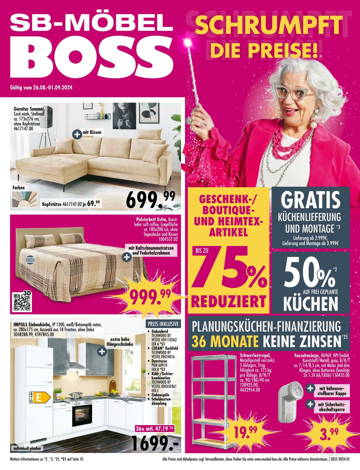 Prospekt SB Möbel Boss 26.08.2024 - 01.09.2024