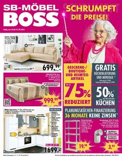 Prospekt SB Möbel Boss 22.08.2022 - 27.08.2022