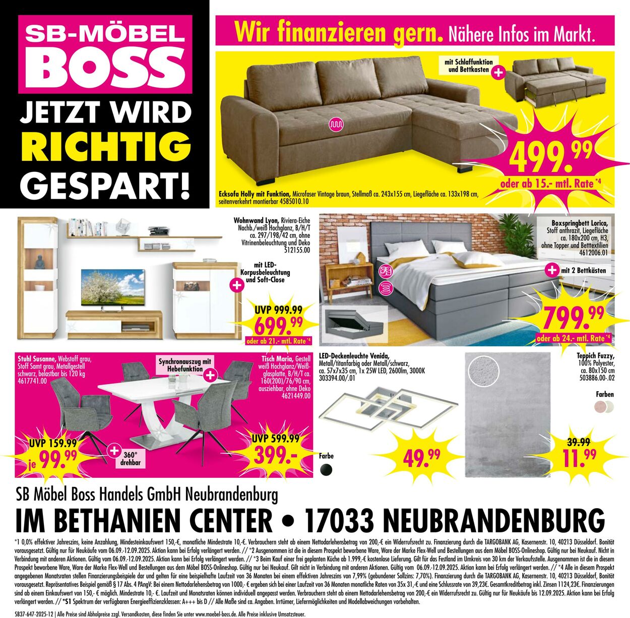 Prospekt SB Möbel Boss 09.09.2025 - 23.09.2025