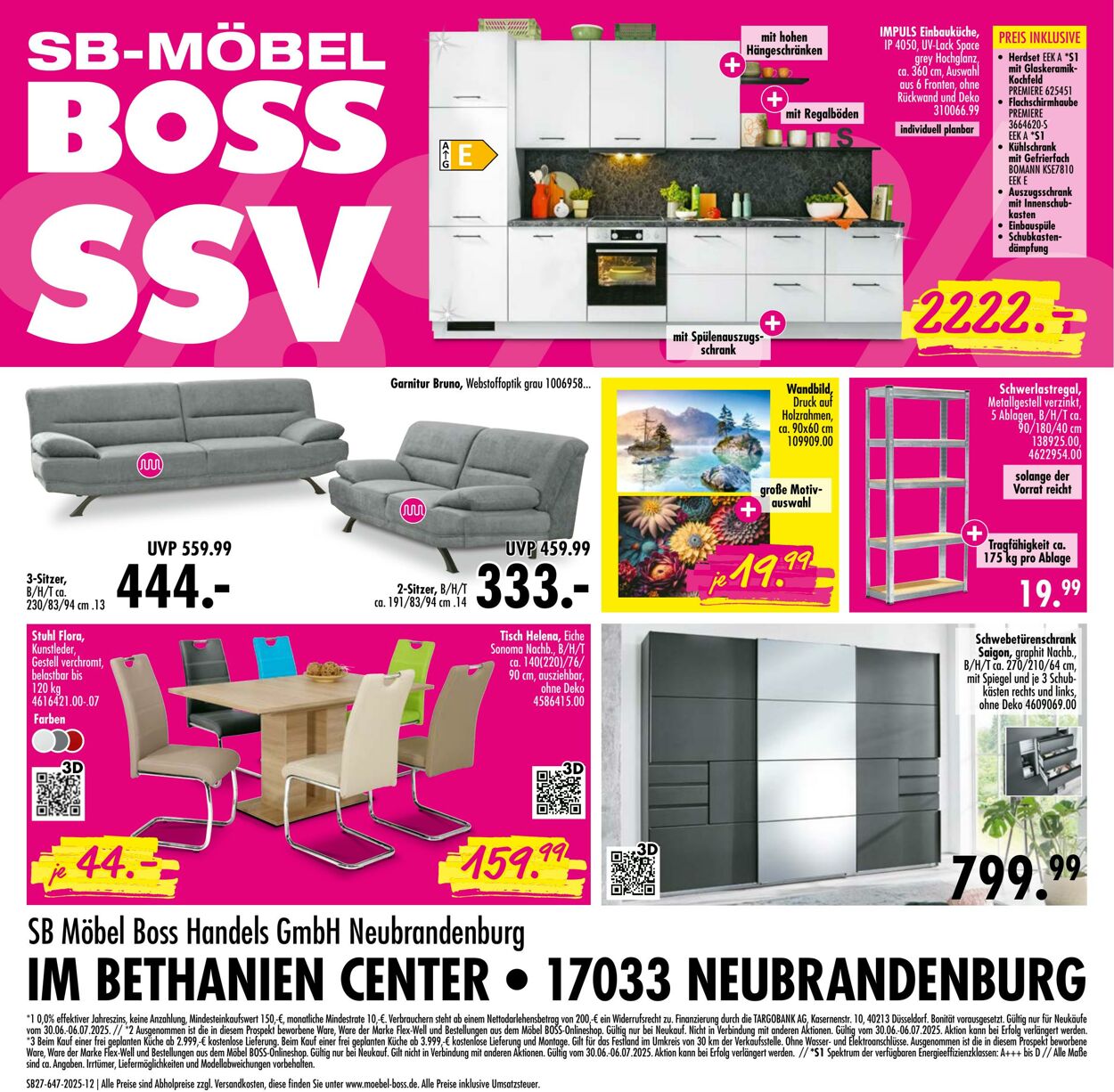 Prospekt SB Möbel Boss 30.06.2025 - 06.07.2025