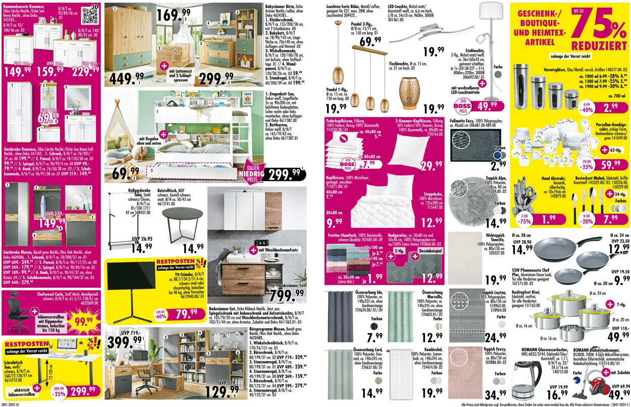 Prospekt SB Möbel Boss 07.10.2024 - 13.10.2024