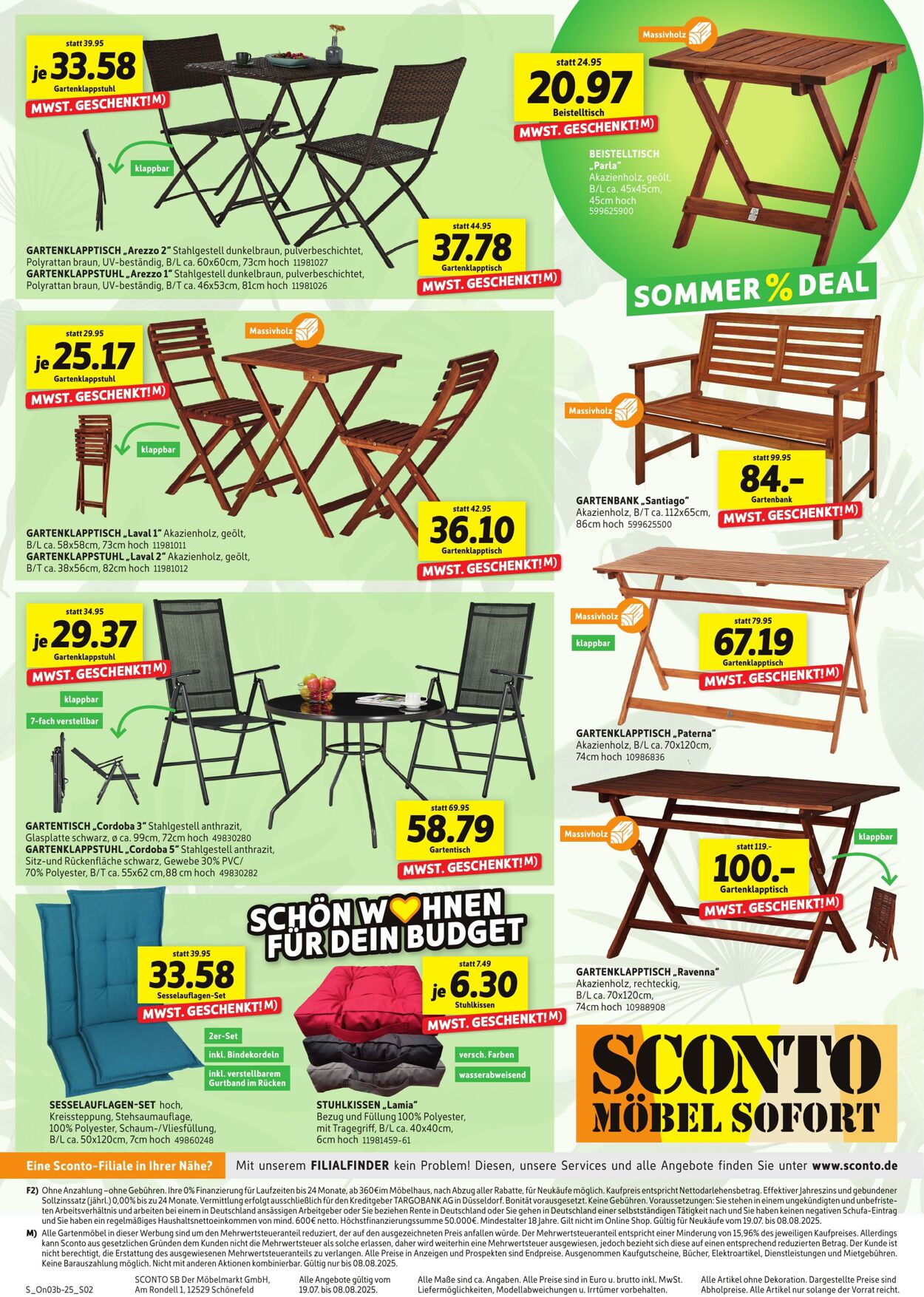 Prospekt Sconto 20.07.2025 - 03.08.2025