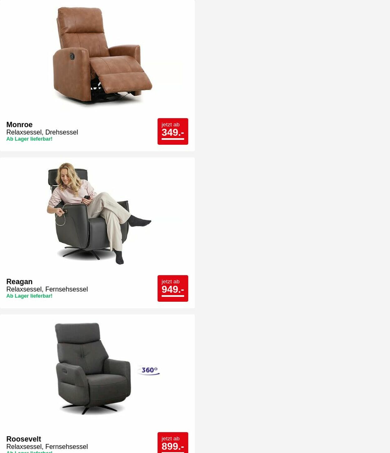 Prospekt Seats and Sofas 26.05.2025 - 04.06.2025